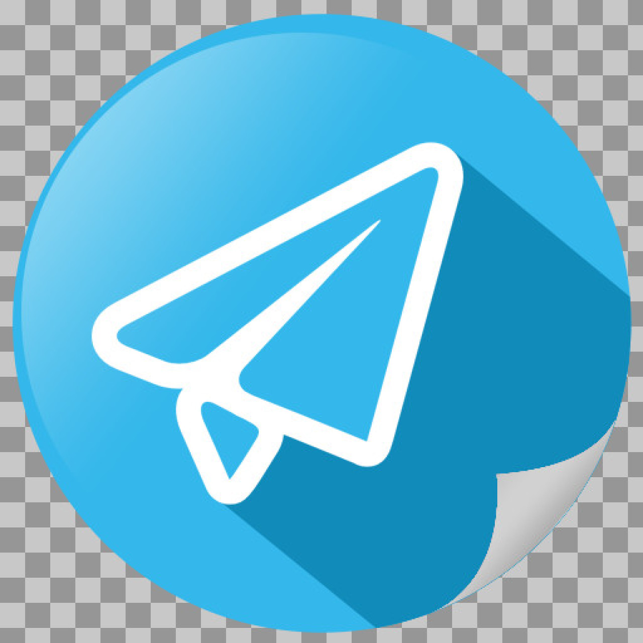 Telegram Sticker Icon PNG | Paper Plane Logo...