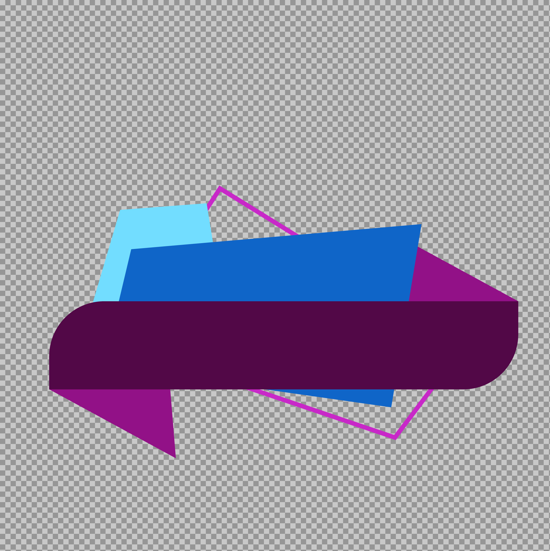 Free Abstract Banner PNG | Geometric Text Box Graphic...