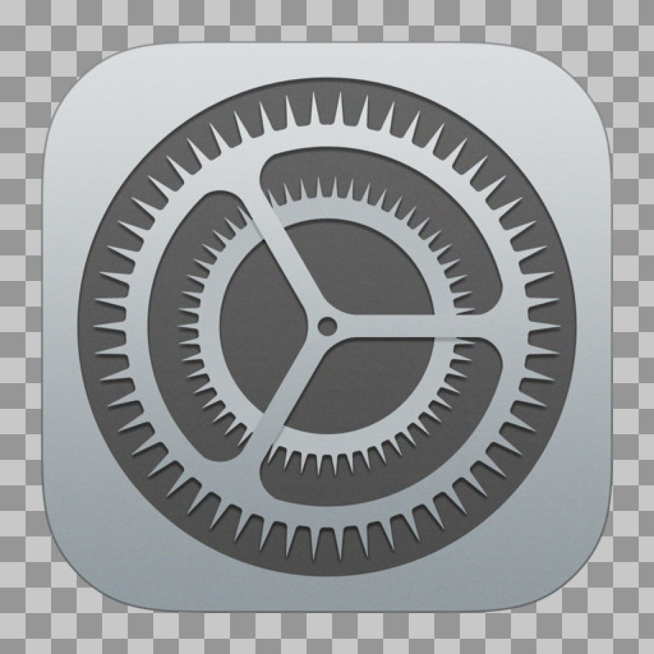 Old iOS Settings Icon PNG | Free Classic Apple Logo...