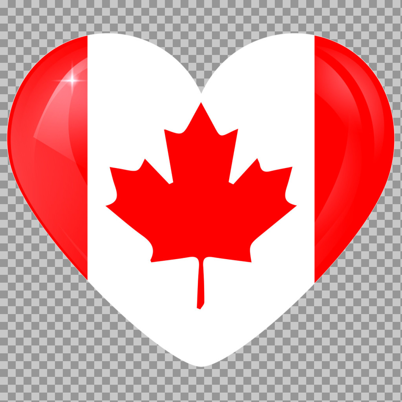 Canada Flag Heart PNG | Free Canadian Patriotic Icon...