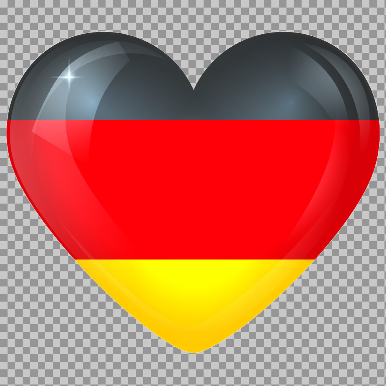 German Flag Heart PNG | Free Glossy German Icon...