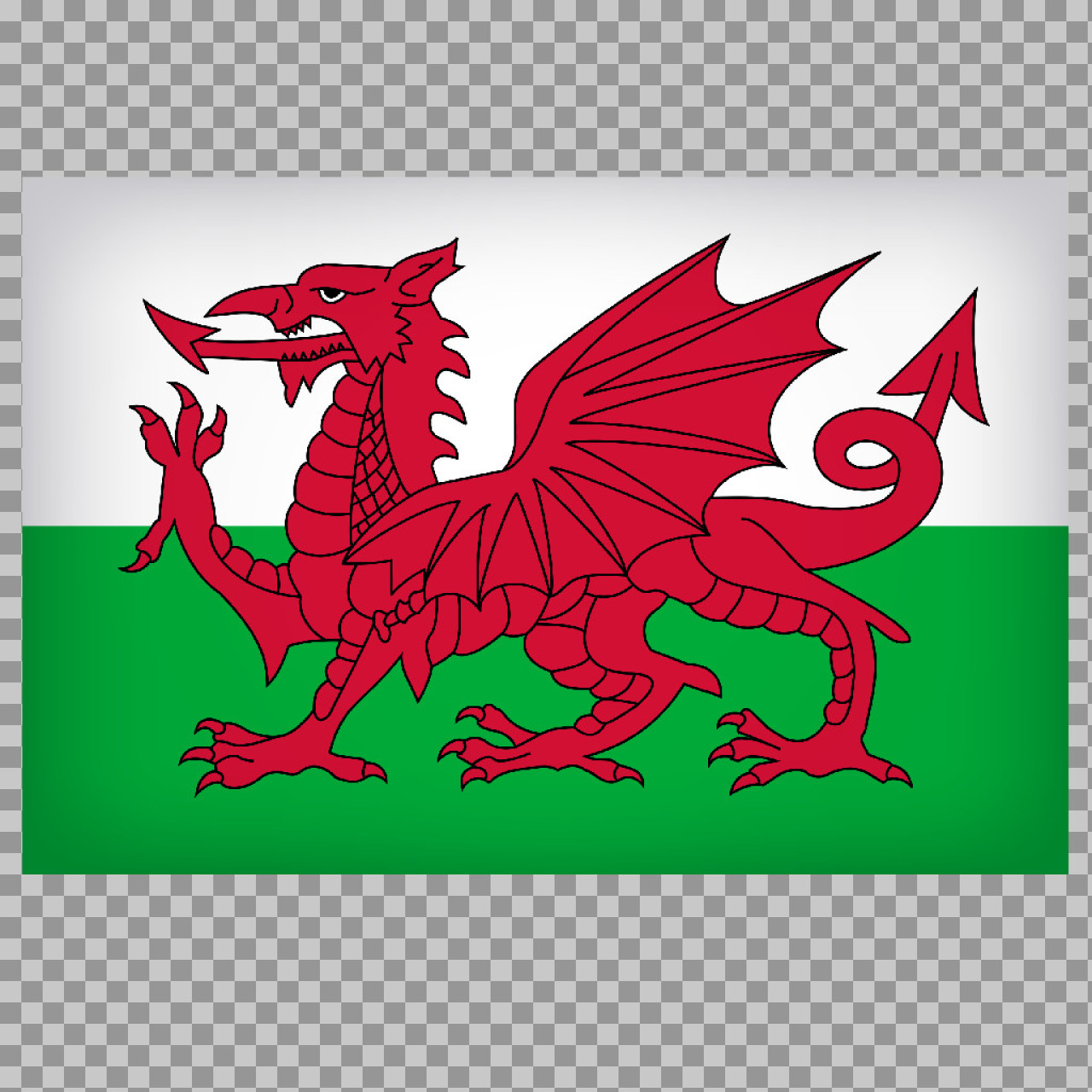 Flag of Wales PNG Image | Y Ddraig Goch (The Red Dragon)...