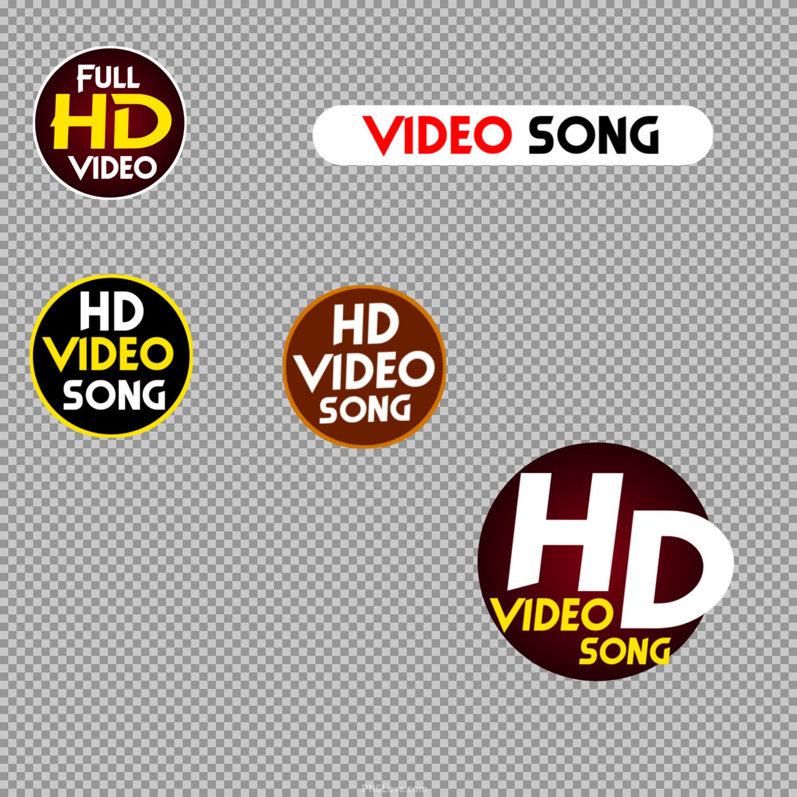 Full HD video song logo sticker PNG transparent image free download