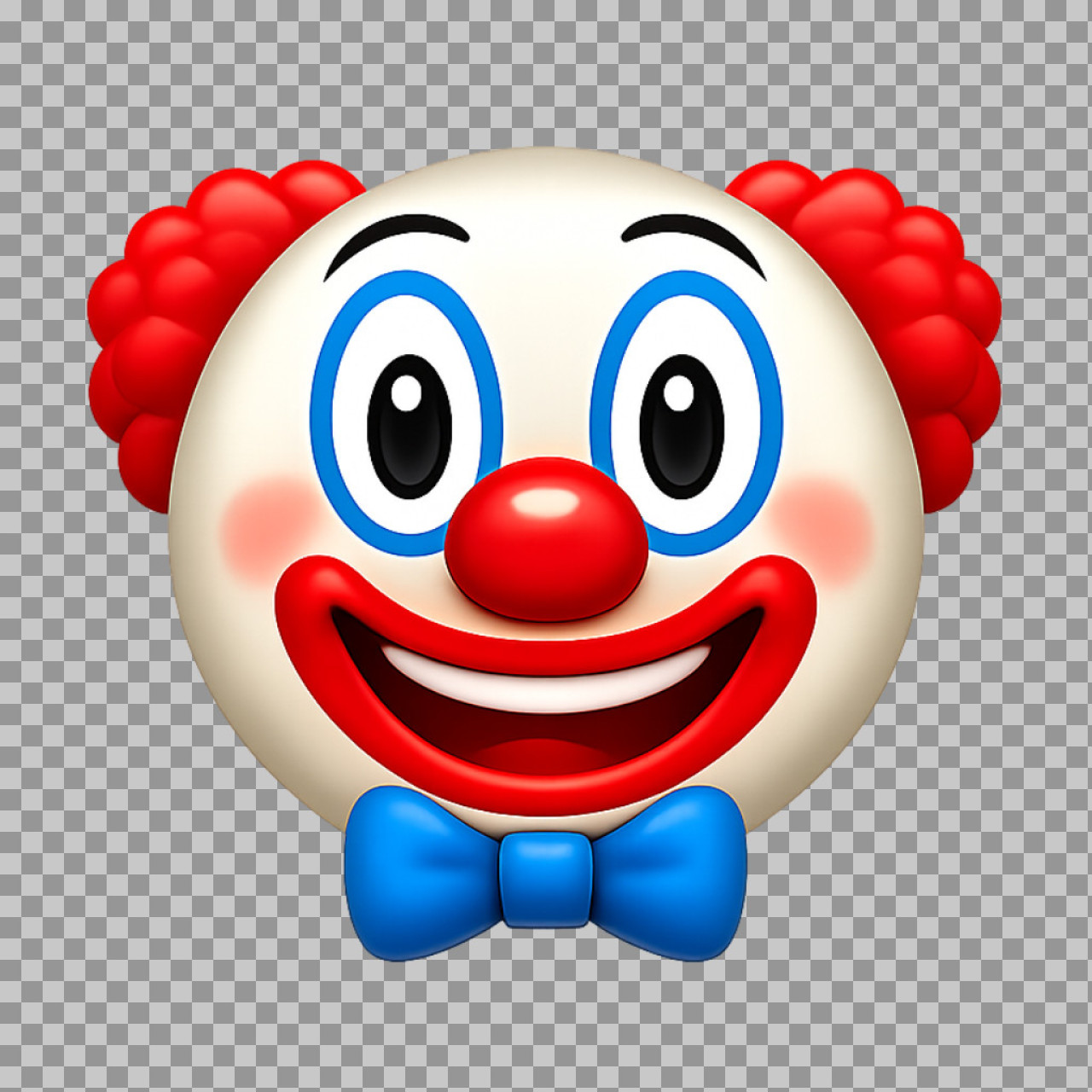 Happy Clown Face Emoji PNG | High-Quality Illustration...