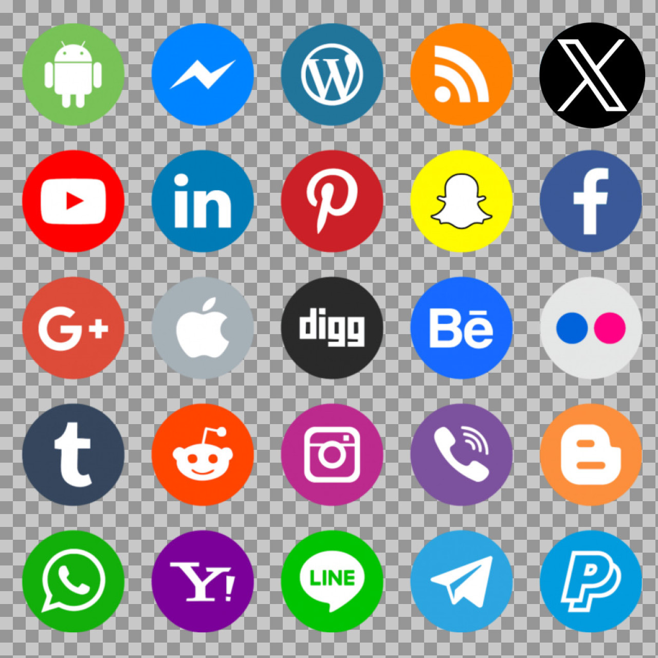Colorful Social Media & App Icon Set PNG | Free Download...