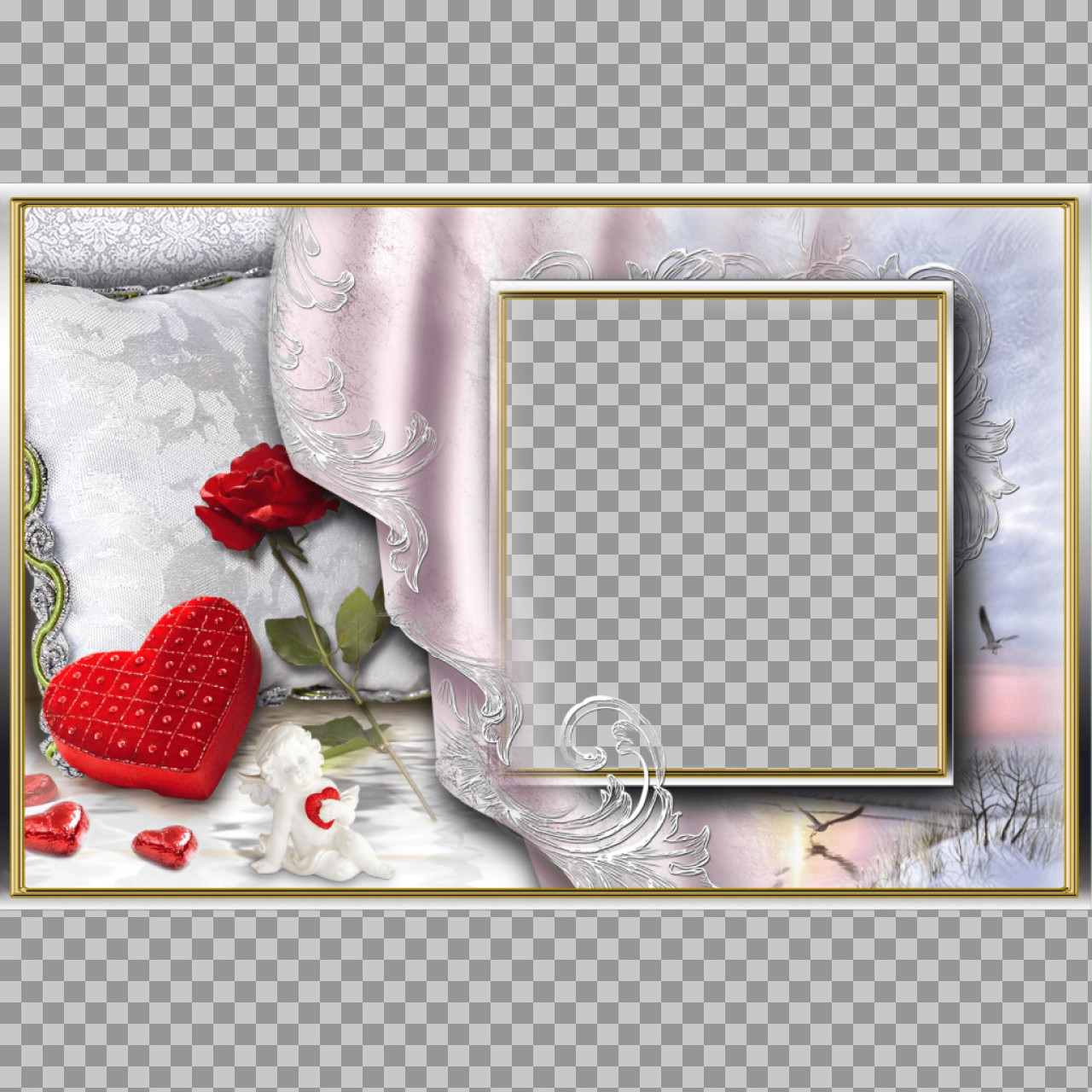 Free Romantic Photo Frame PNG | Valentine