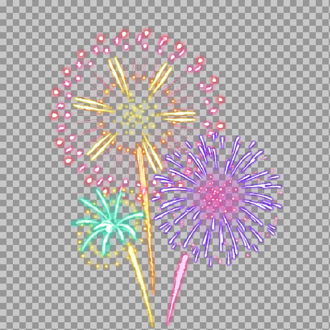 Colorful Fireworks PNG | Free Festive Illustration & Clipart...