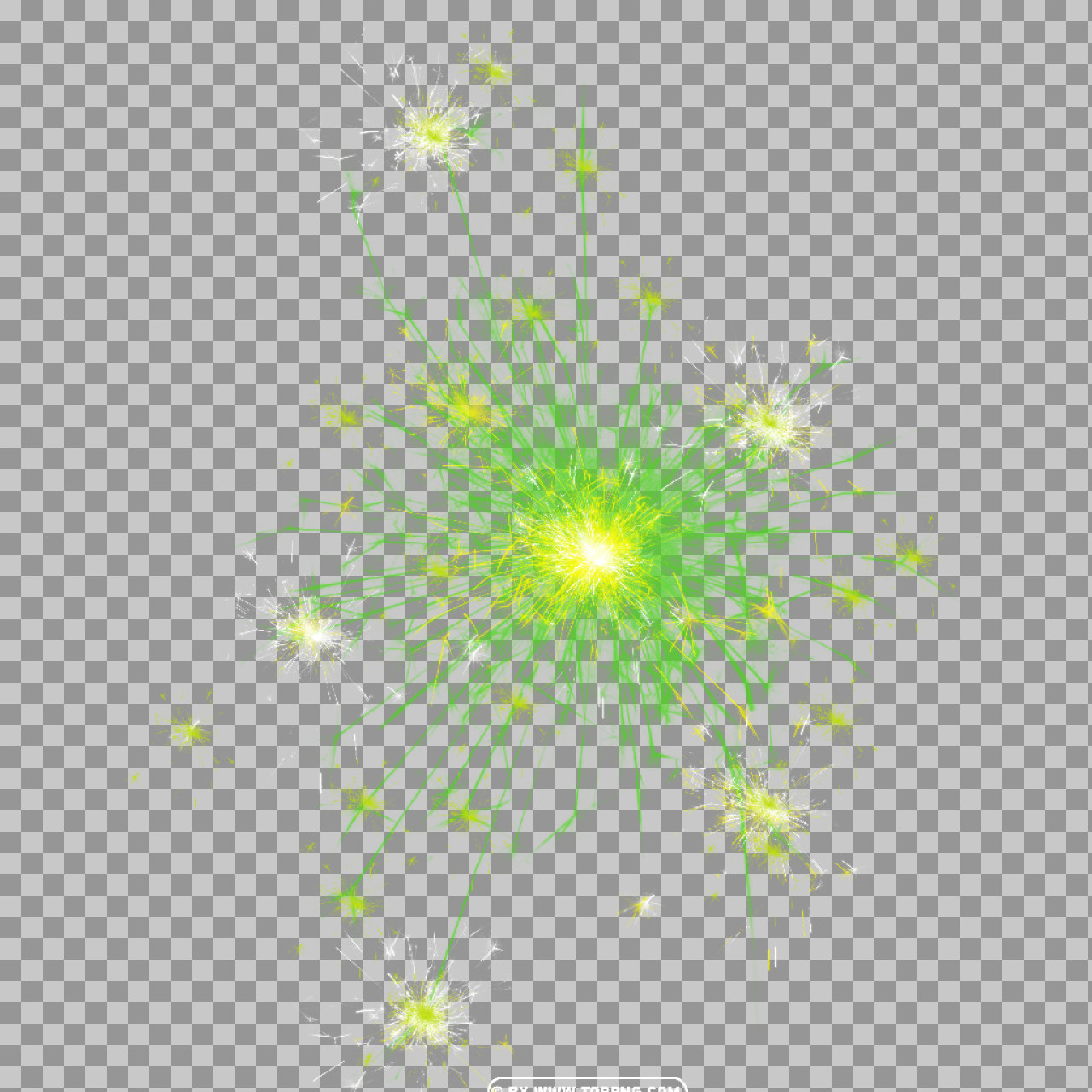 Green Sparkler Fireworks PNG | Free Celebration Clipart...