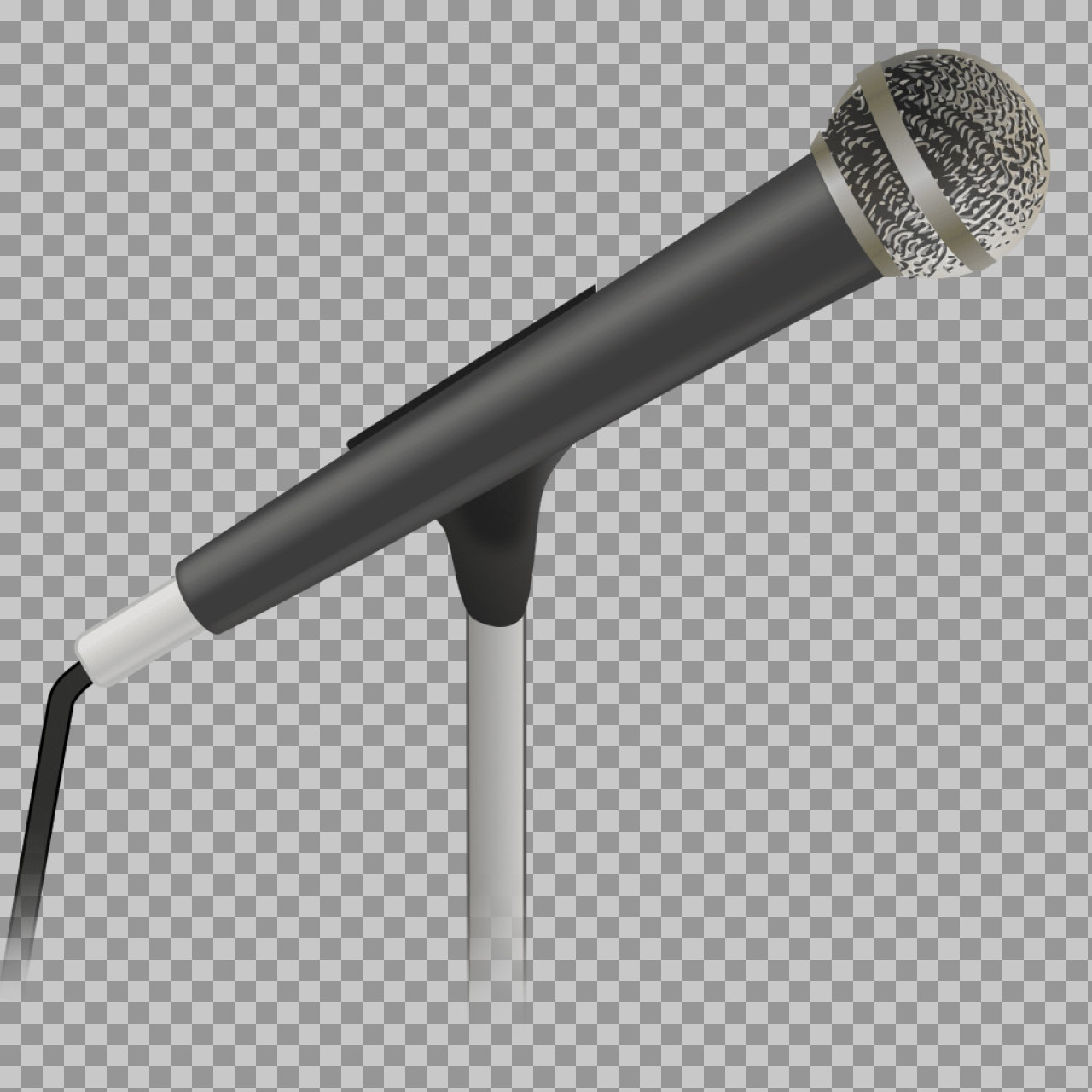 Microphone on Stand PNG Illustration | Free Download