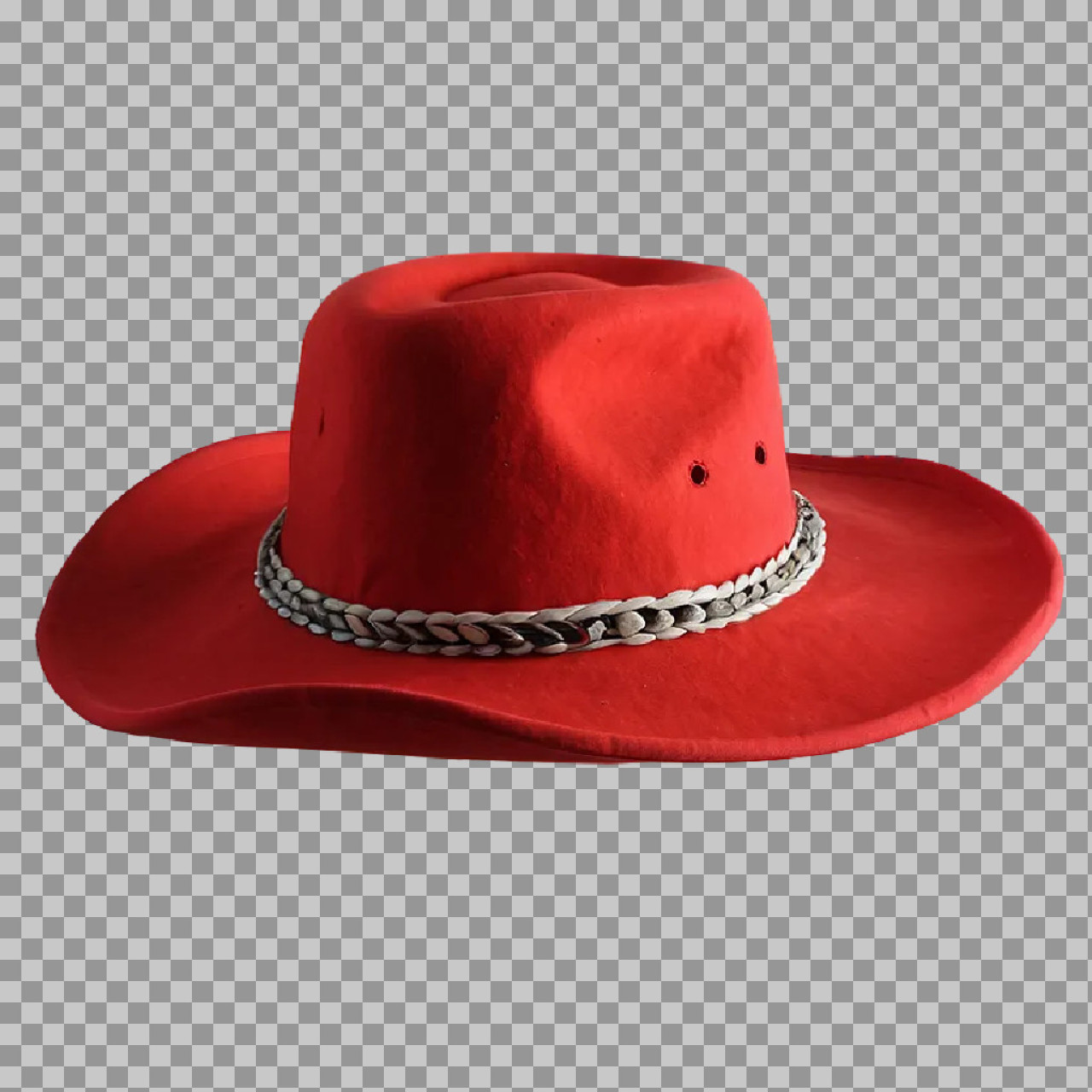 Red Cowboy Hat PNG with Transparent Background