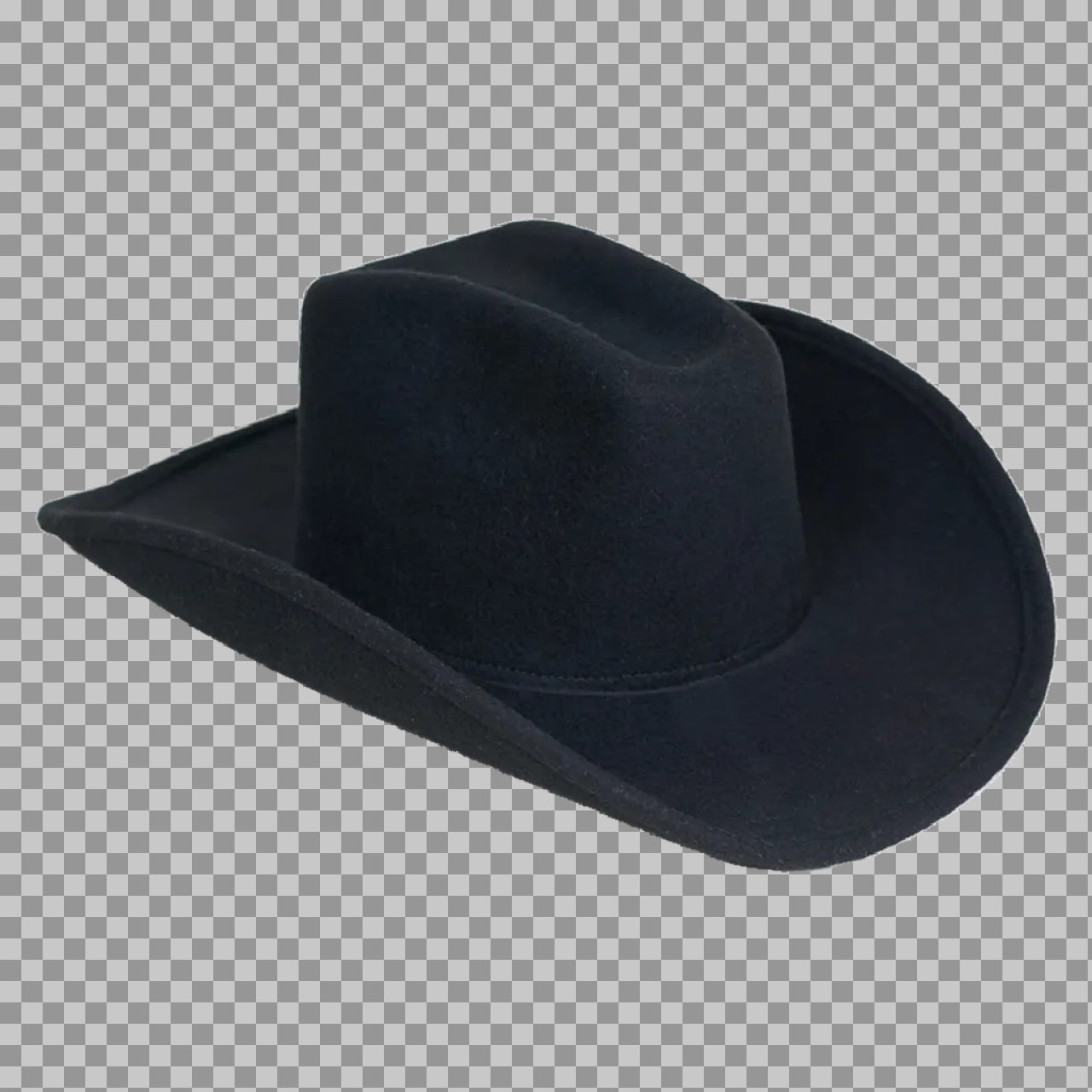 Classic Black Felt Cowboy Hat | Western Style Headwear