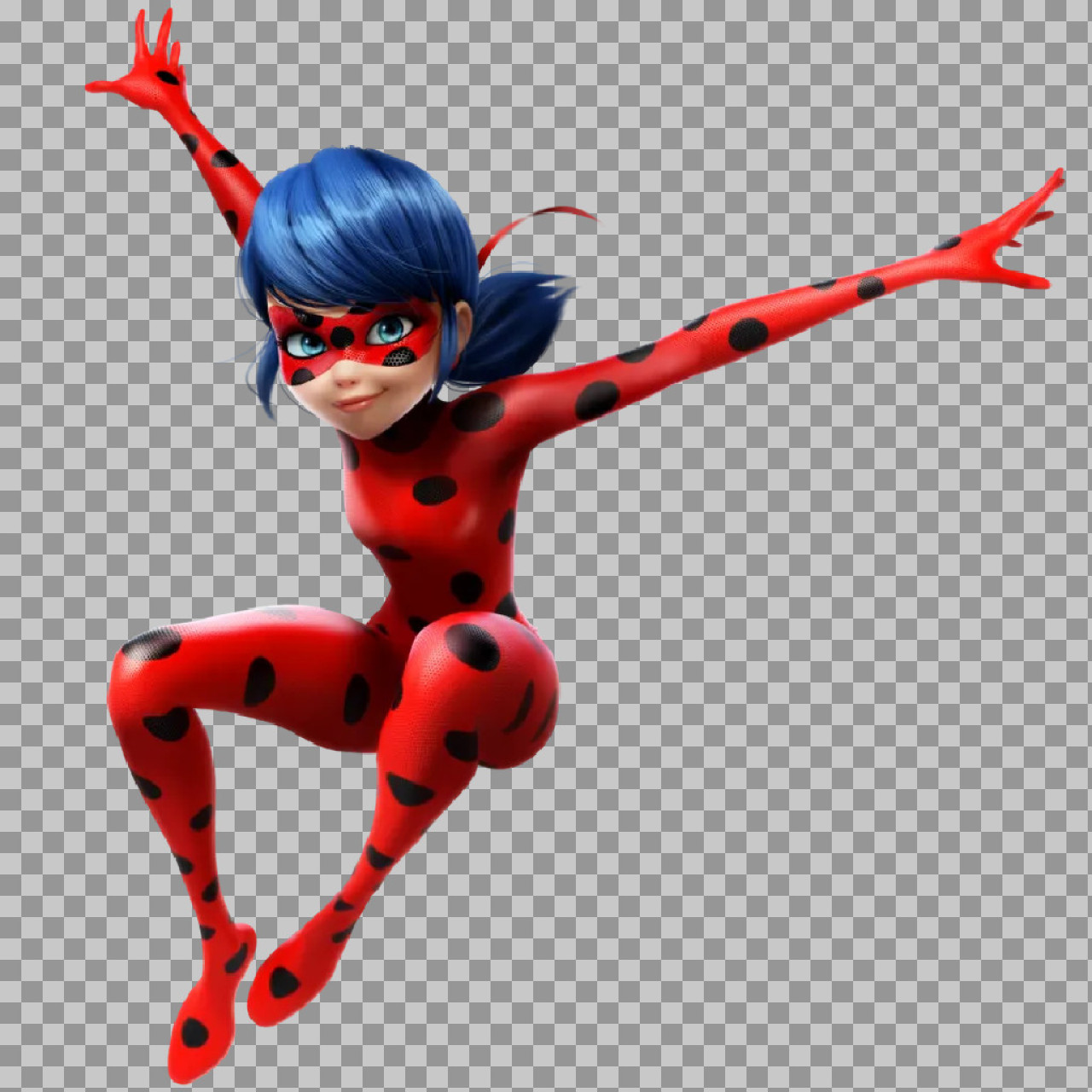 Dynamic Miraculous Ladybug PNG | Action Pose