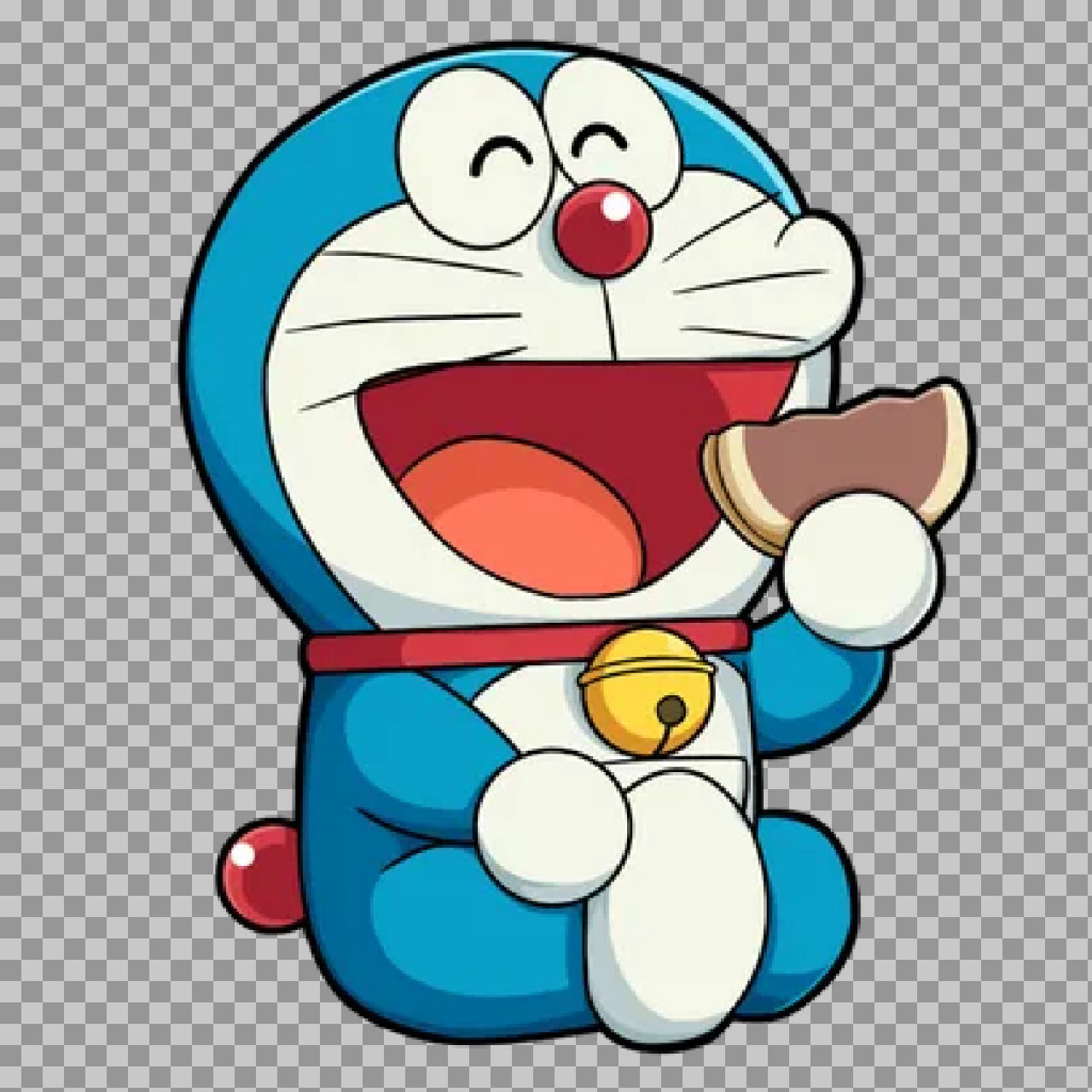 Doraemon Eating Dorayaki PNG | Cute Anime Character