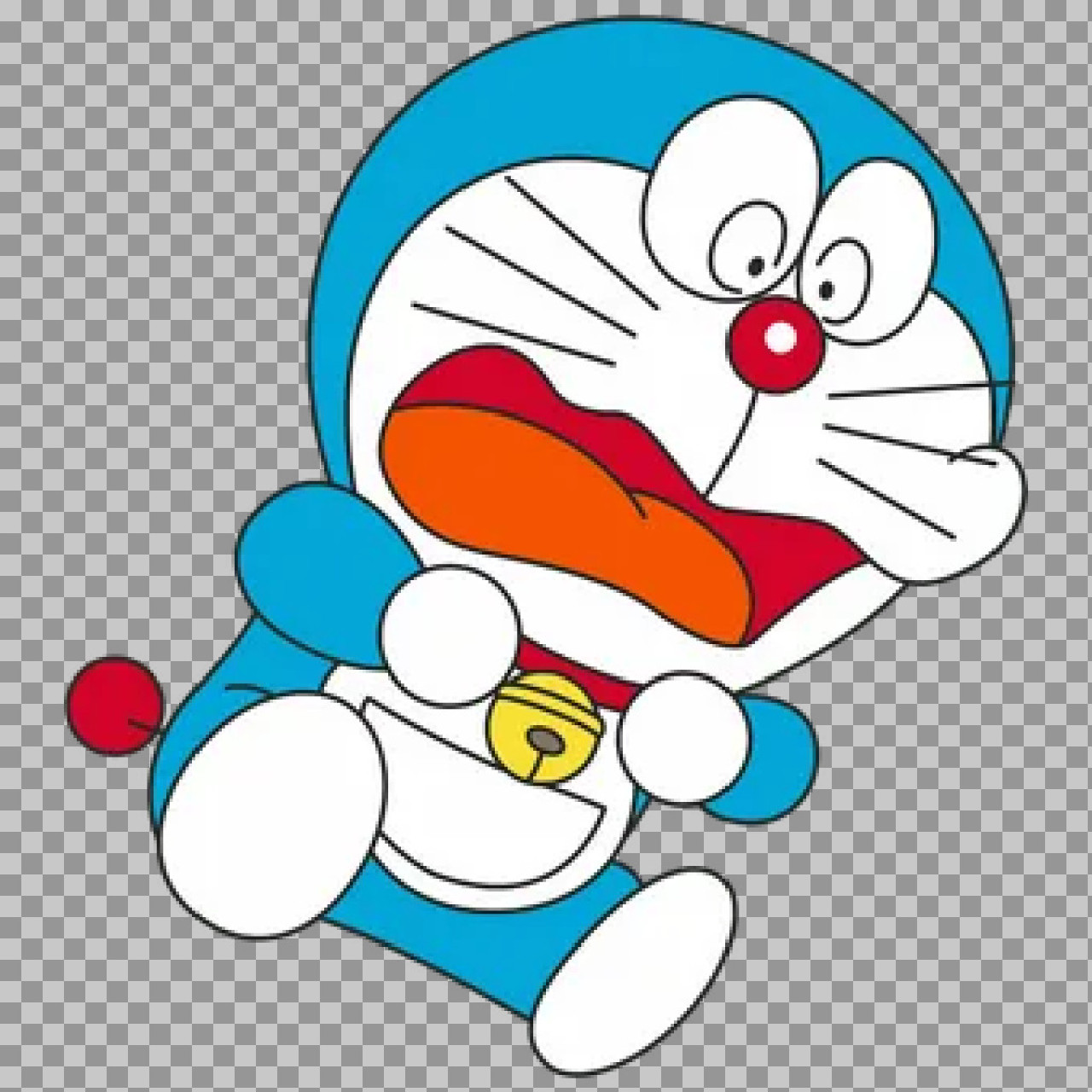 Shocked Doraemon PNG with Transparent Background | Free Anime Clipart...