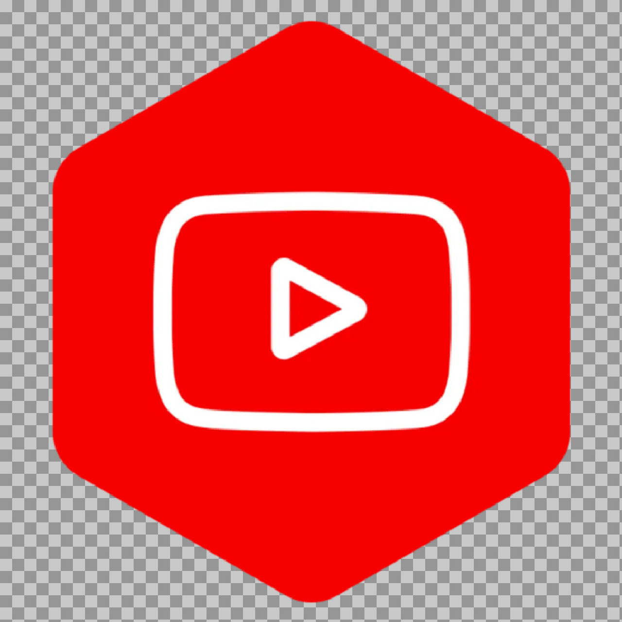 YouTube Hexagon Icon PNG | Modern & Minimalist Logo...