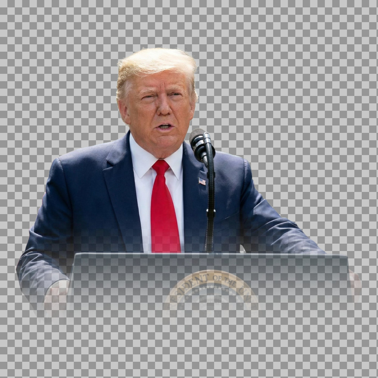 Donald Trump Speaking at Podium PNG | Transparent Background Image...