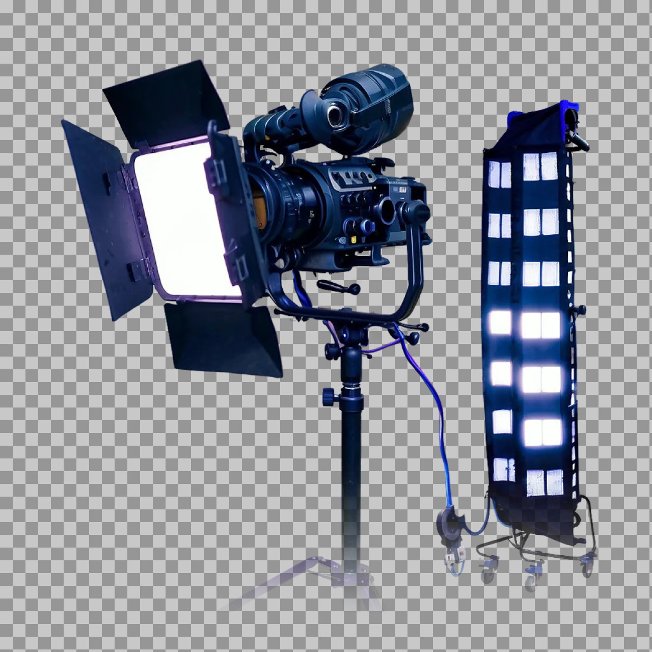 Professional Video Camera and Studio Light PNG | Filming Equipment...