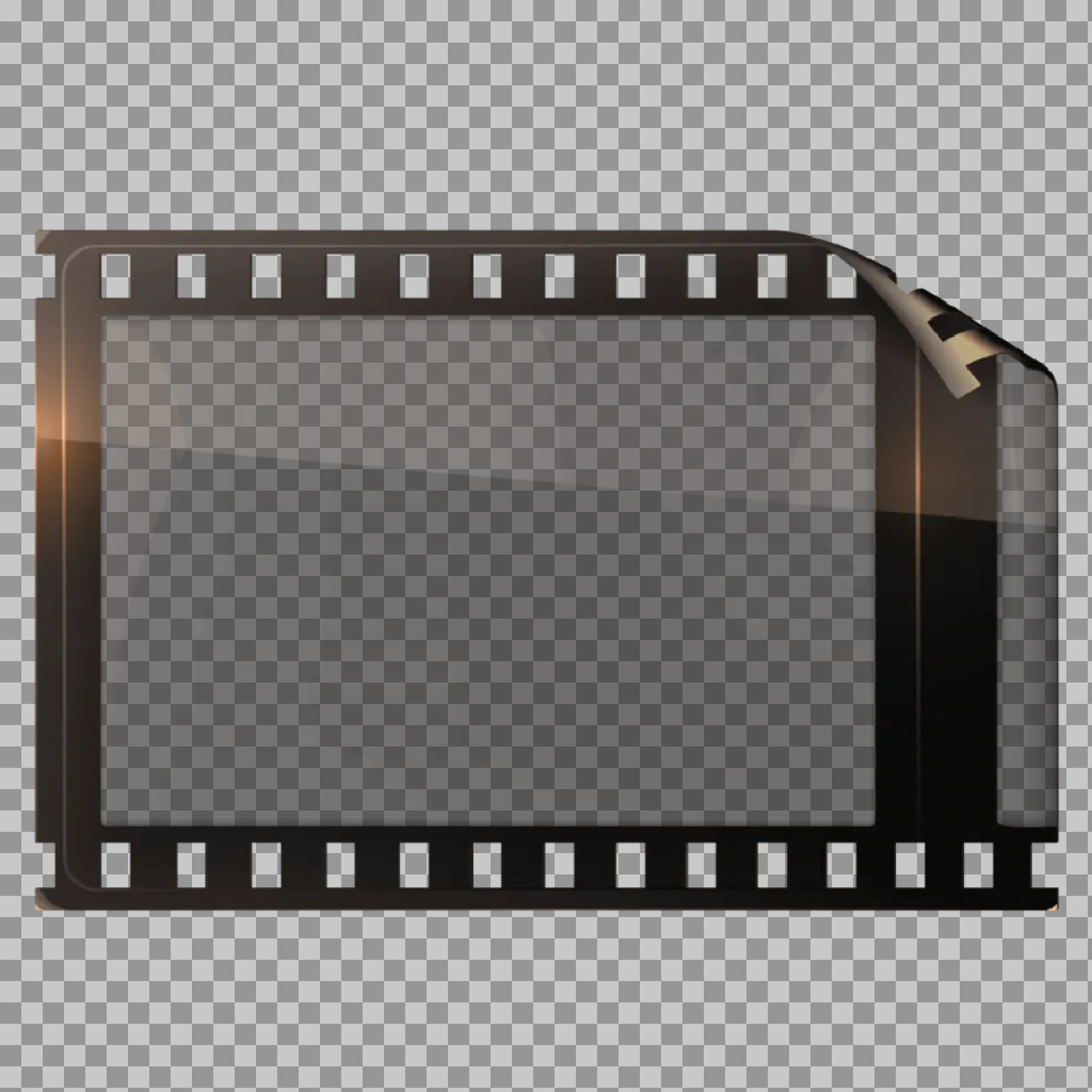 Single Film Frame PNG | Glossy Movie & Video Icon...