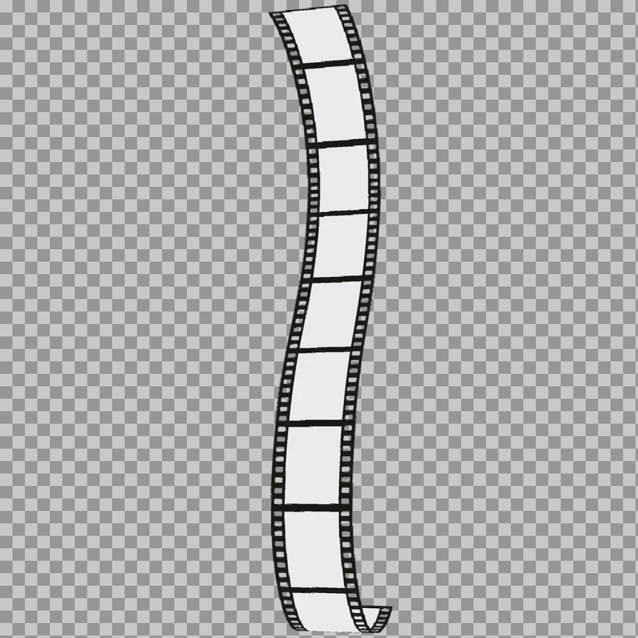 Vertical Film Strip PNG | Wavy Hand-Drawn Cinema Border