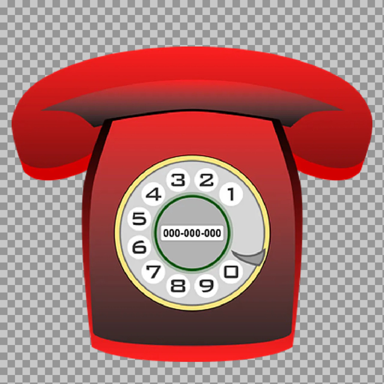 Red Rotary Telephone PNG | Vintage Phone Clip Art Icon...