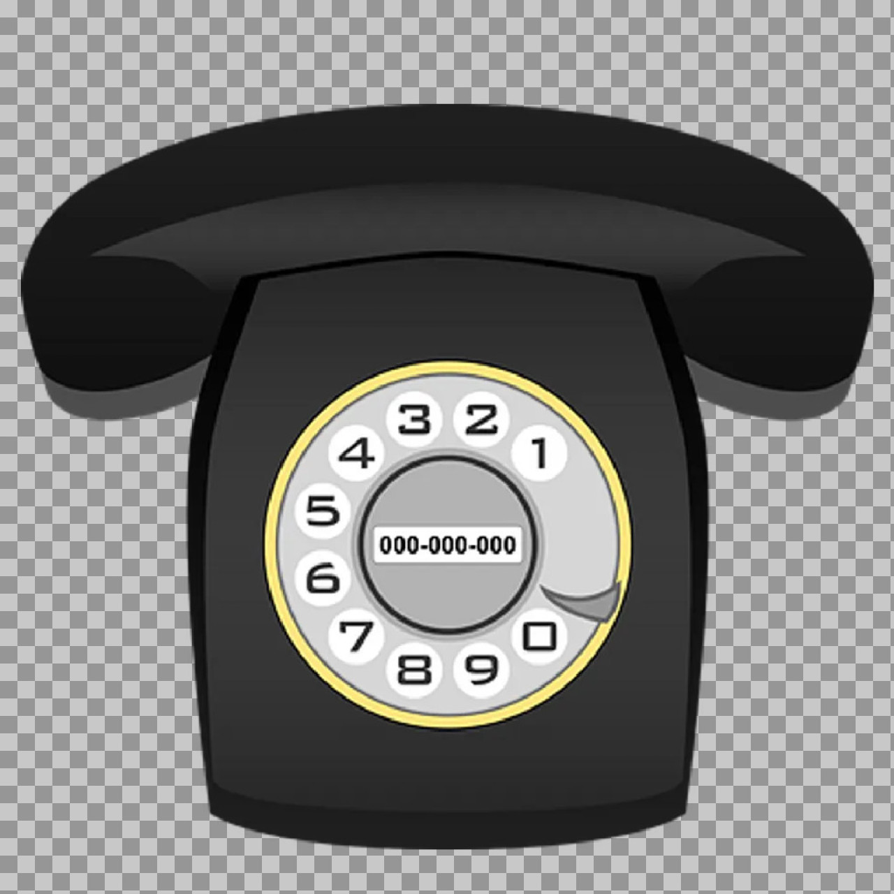Black Rotary Telephone PNG | Vintage Phone Icon Clip Art...