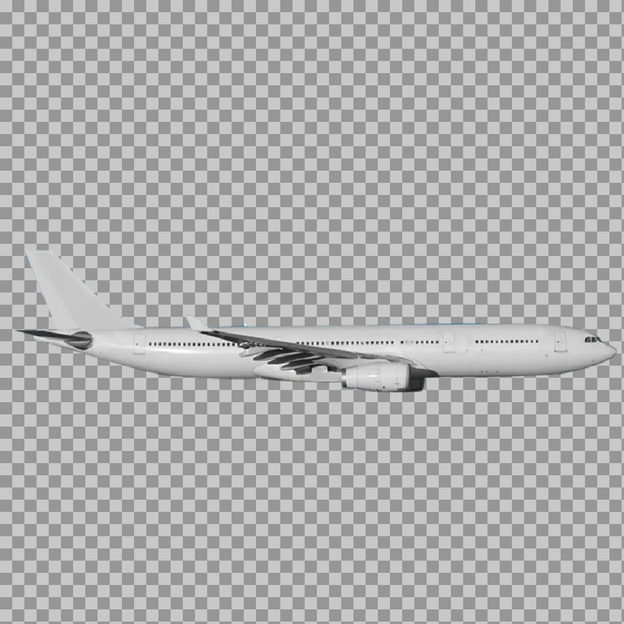 Blank White Airplane PNG | Side Profile Aircraft Template...