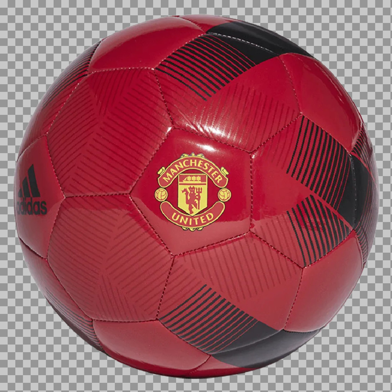Manchester United Adidas Football PNG | Red & Black Design