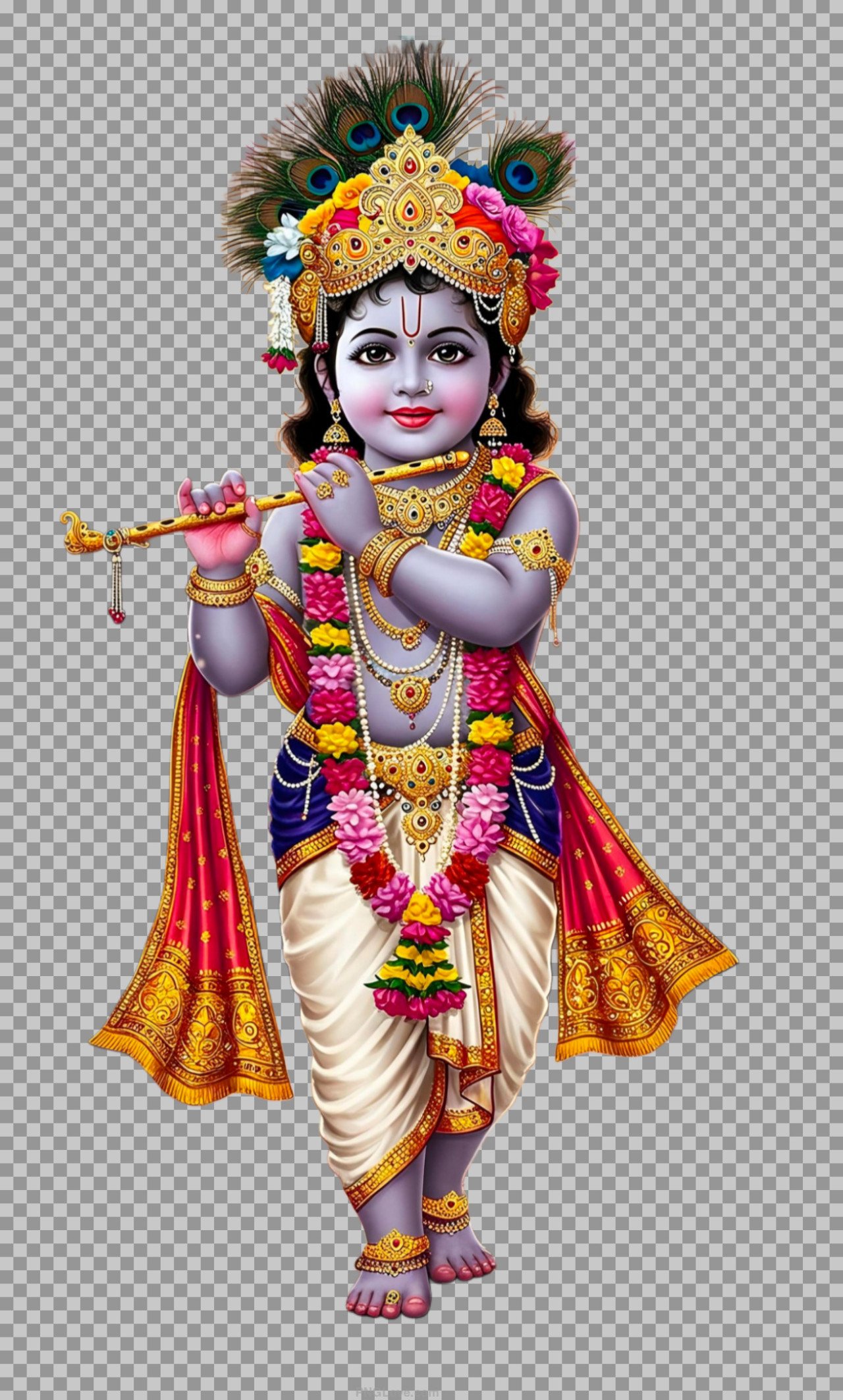 Cute baby Krishna PNG transparent image free