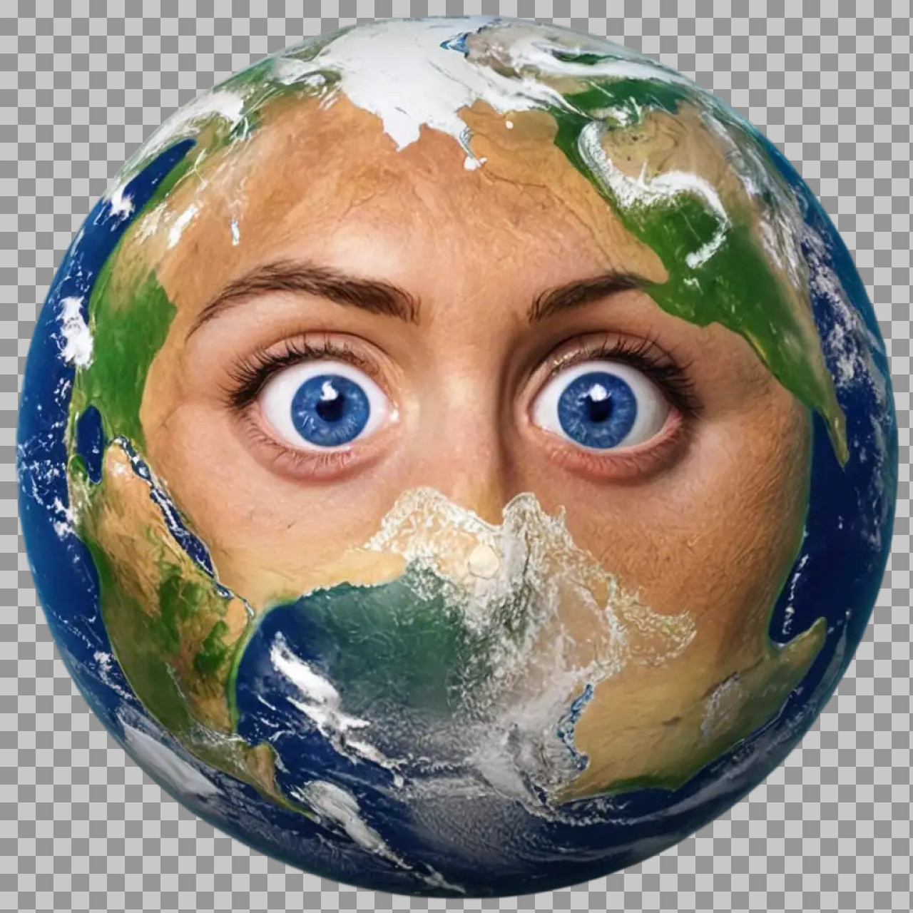 Surreal Planet Earth Face Art | Climate Change Concept