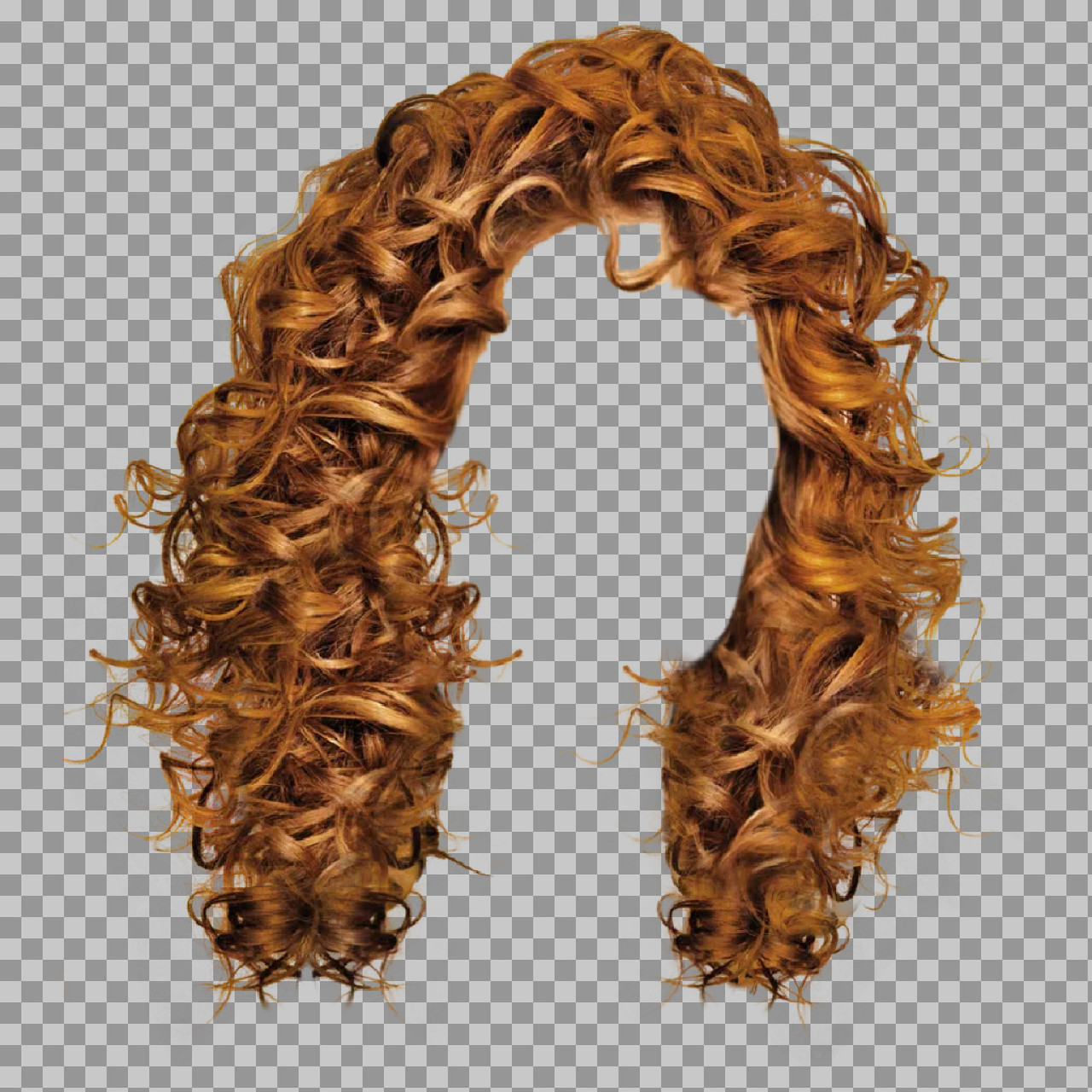 Curly Red Hair PNG | Realistic Hairstyle for Photo Editing...