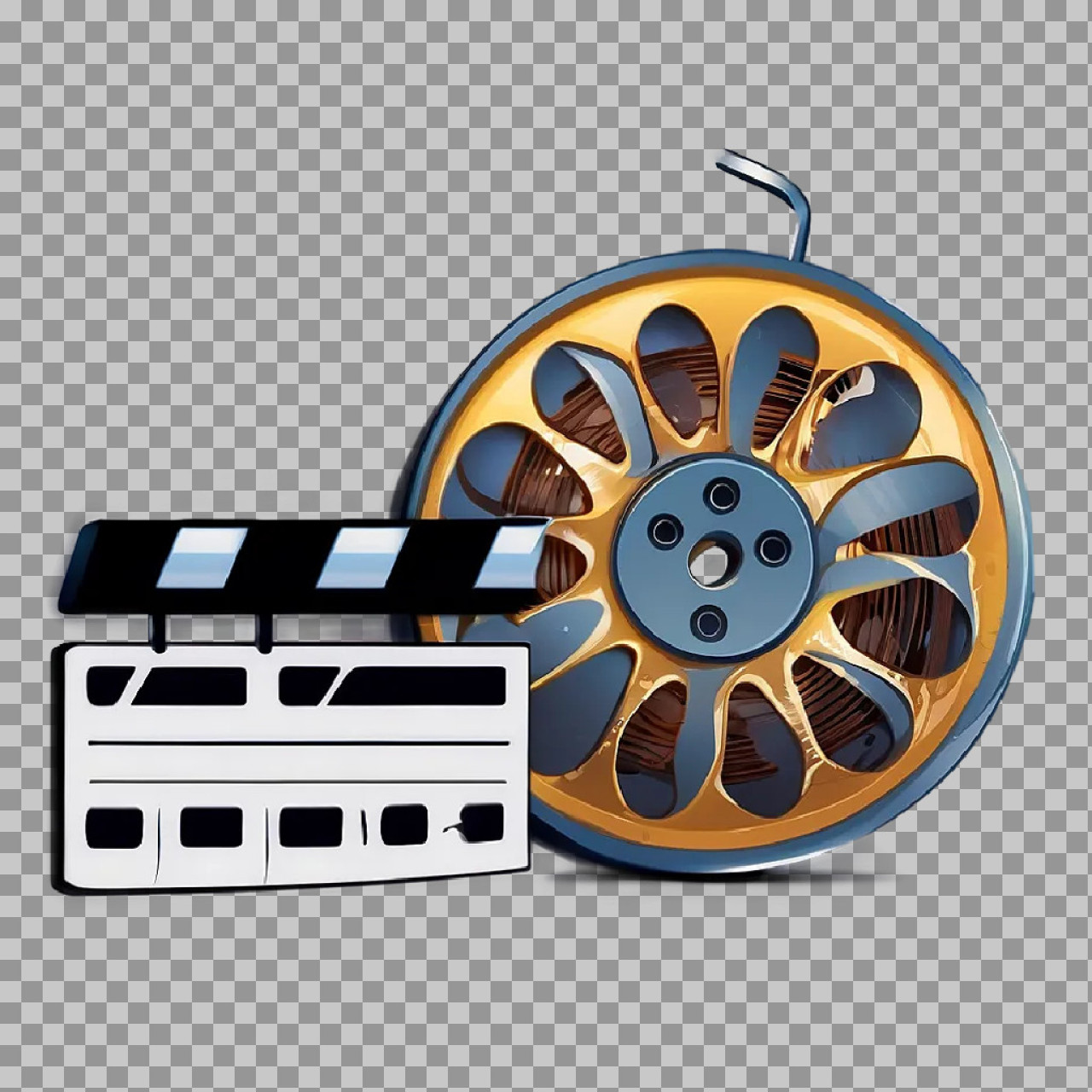 Film Reel and Clapperboard Icon | Filmmaking PNG Graphic...