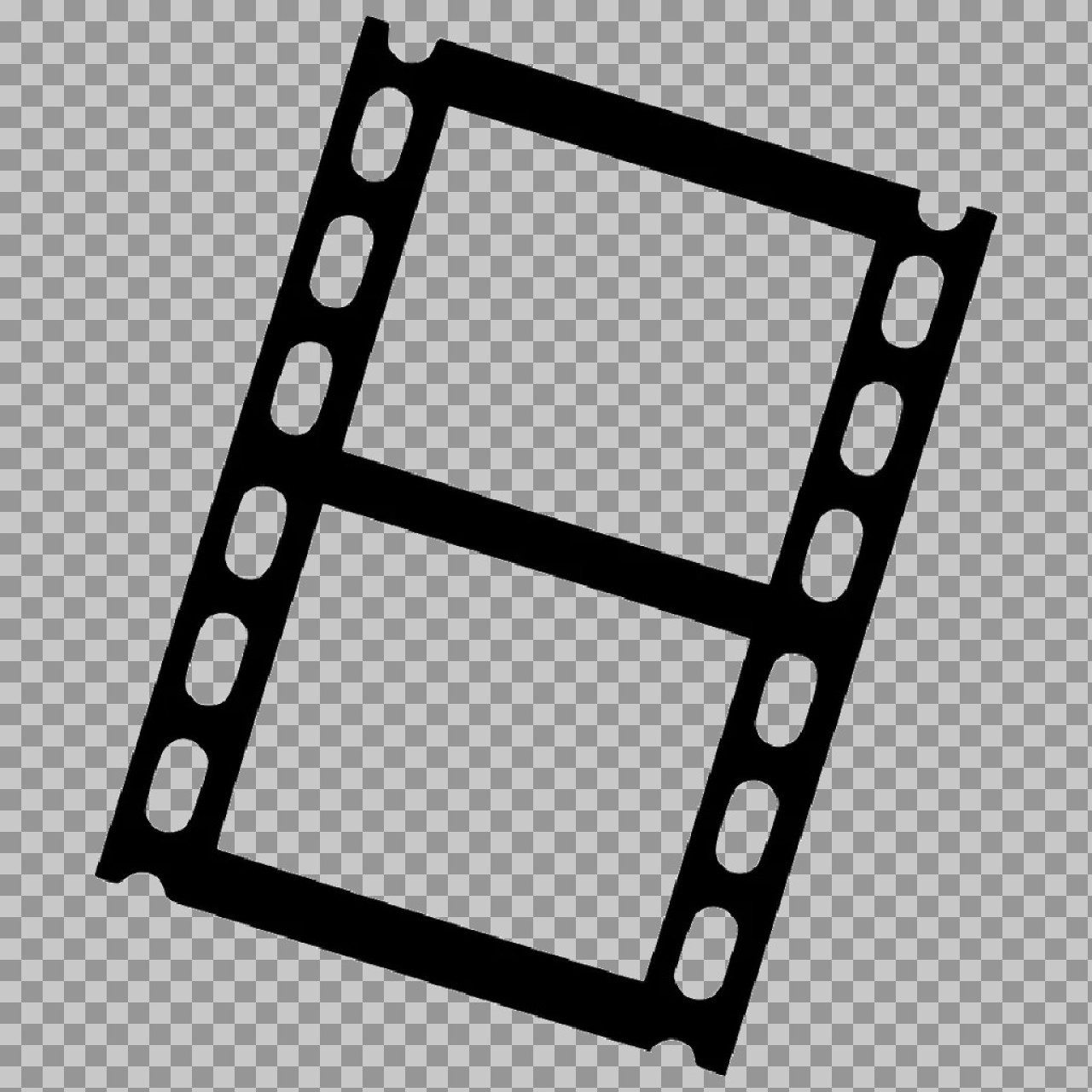 Black Filmstrip Frame Silhouette | Transparent PNG...