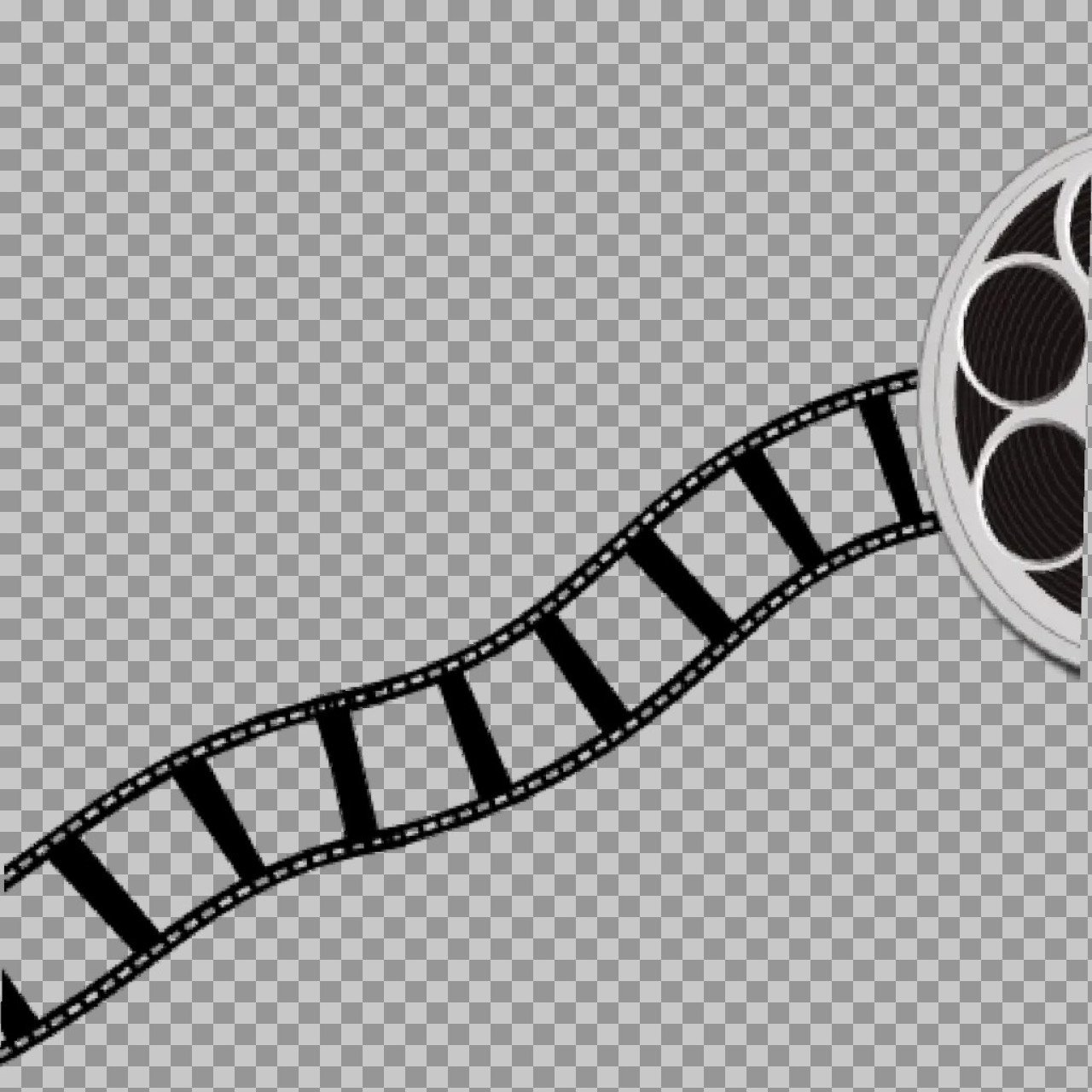 Film Reel Side View PNG | Cropped Cinema Graphic...