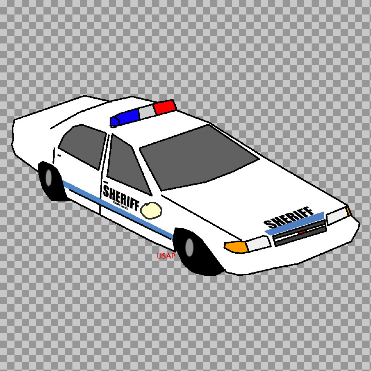 Hand-Drawn Sheriff Car PNG Clipart...