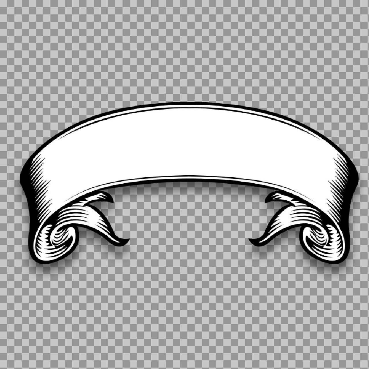 Vintage Ribbon Banner PNG | GTA-Style Logo & Title Element