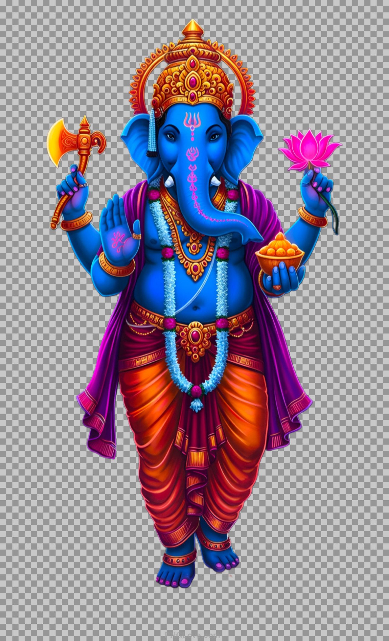 Lord Ganesha standing PNG transparent images...