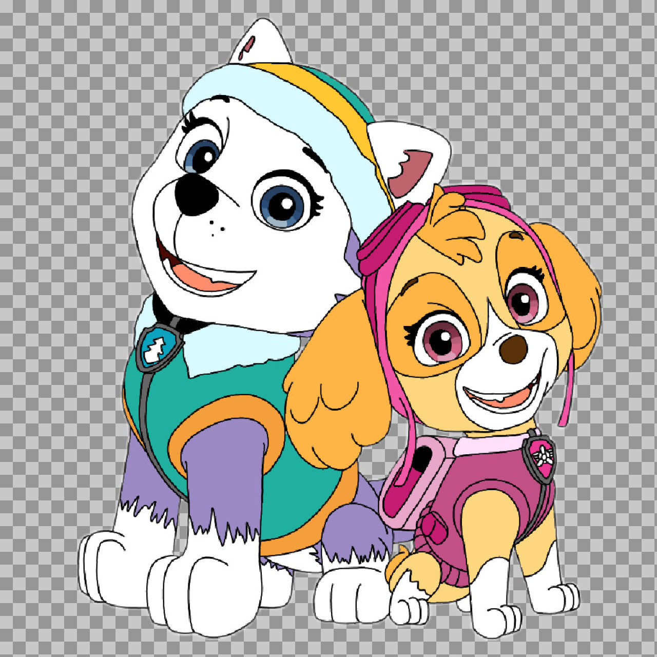 Skye and Everest PAW Patrol PNG | Transparent Clipart...