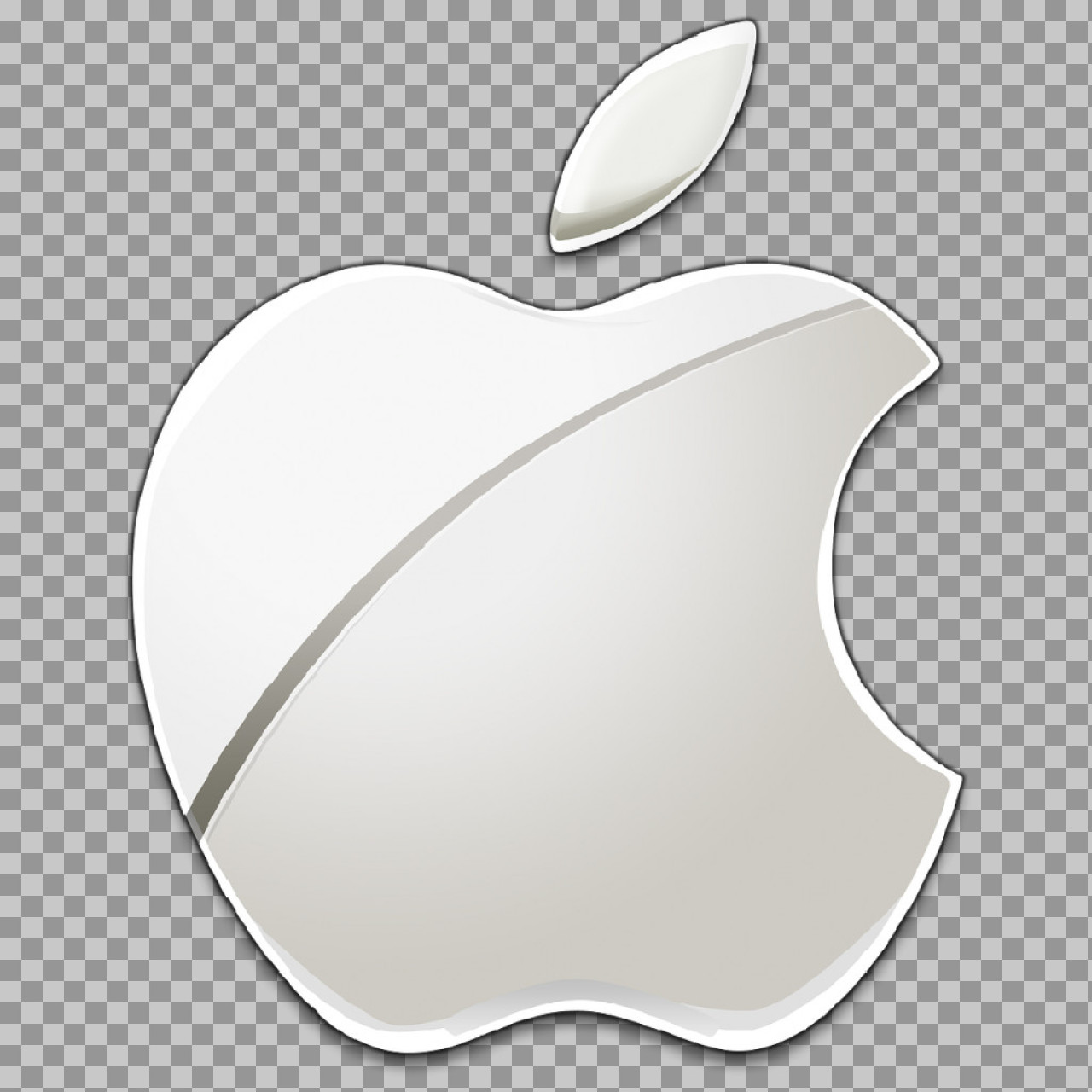 Classic Apple Logo PNG | Glossy & Transparent Icon