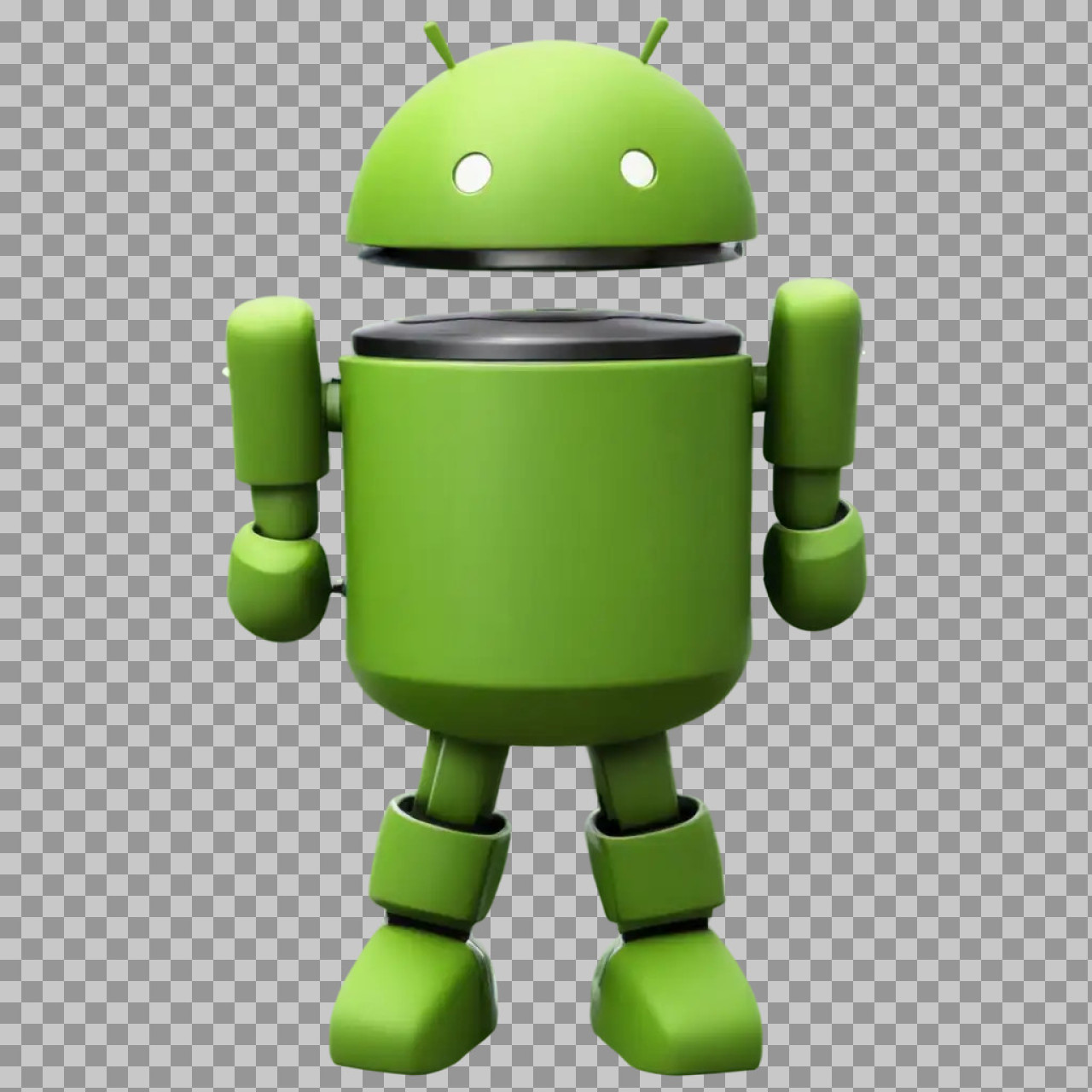 3D Android Robot Mascot PNG | Google OS Logo