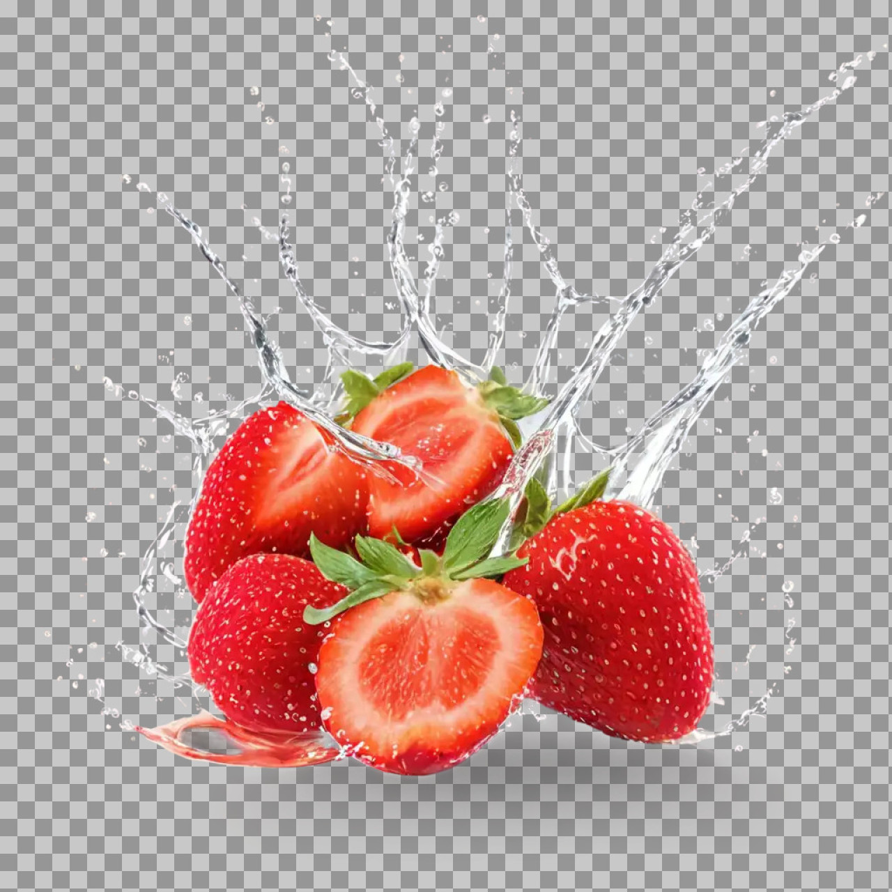 Fresh Strawberry Splash PNG | Free Fruit Image...