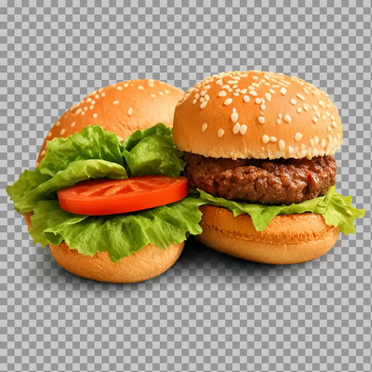 Classic Hamburger PNG | Isolated Fast Food Image
