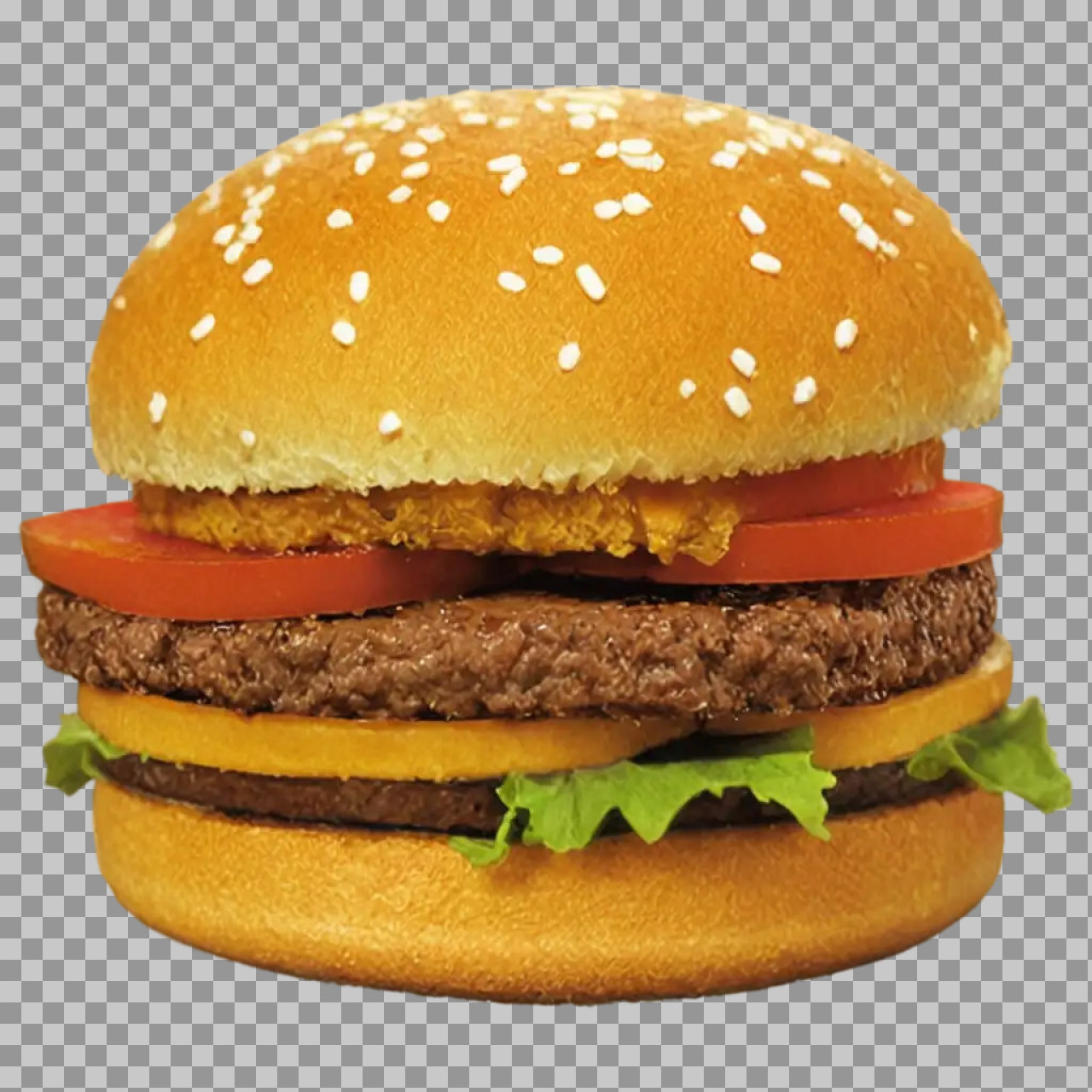 Triple Decker Burger PNG | Epic Fast Food Image