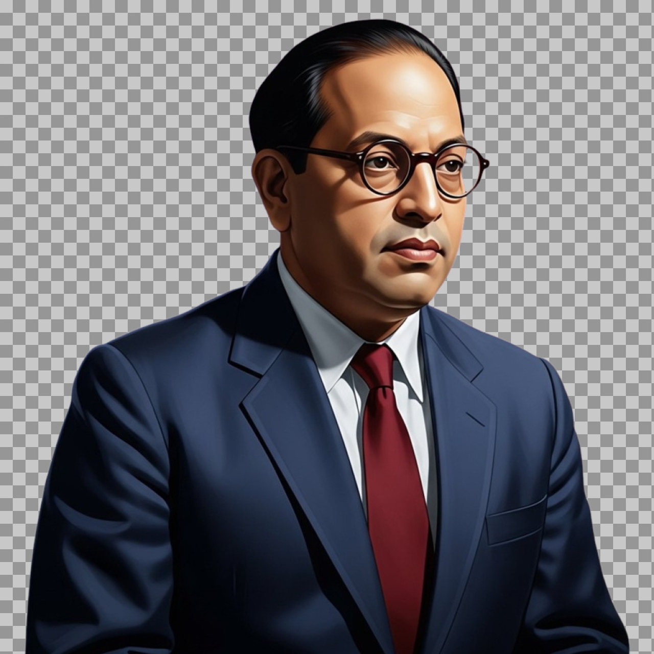 Dr. B.R. Ambedkar PNG | HD Digital Art Portrait