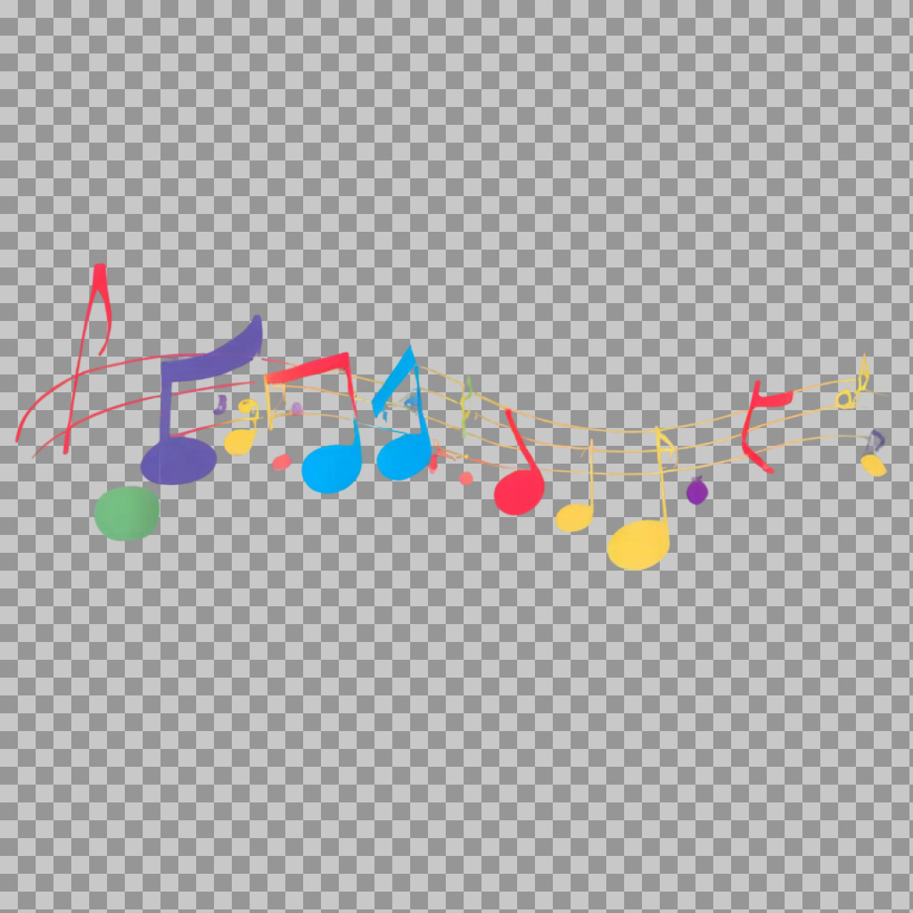Colorful Musical Notes PNG | Free Music Illustration Clipart...