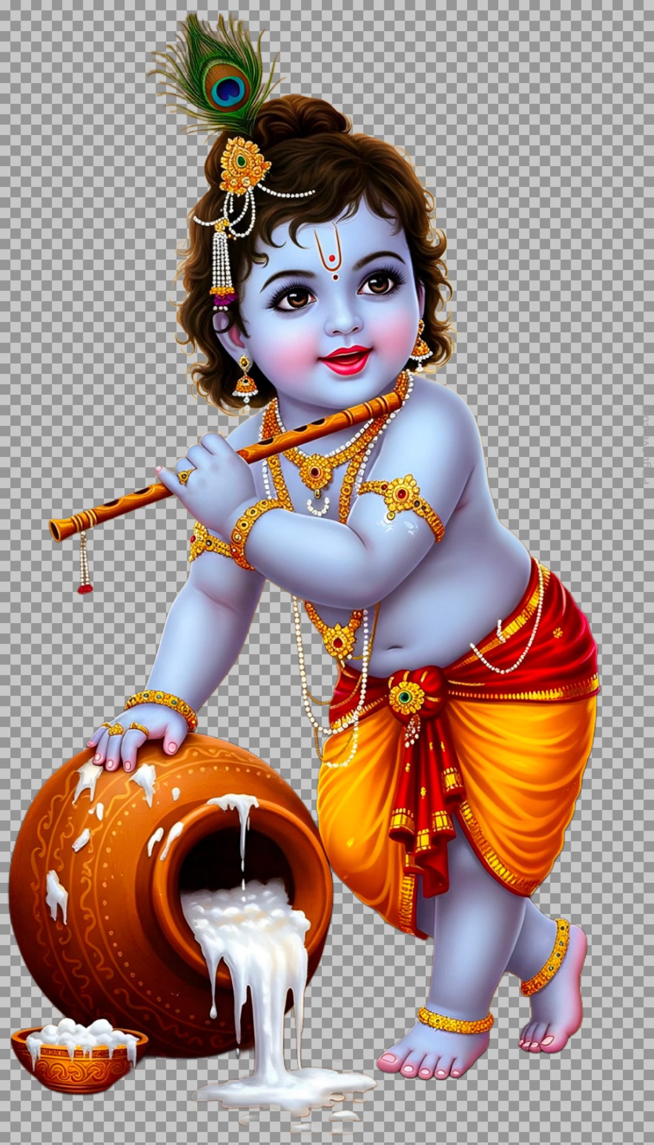 naughty little krishna PNG image free download...