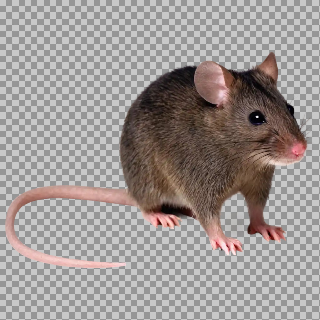 House Mouse PNG – Realistic Rodent Cutout (Transparent)