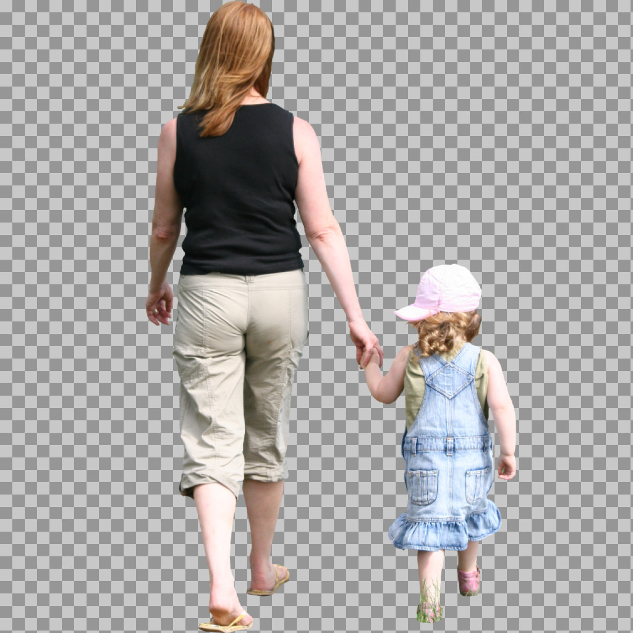 Mother and Daughter Walking PNG | Transparent Family Cutout...