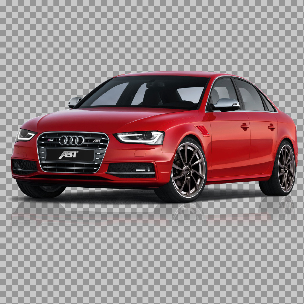 Red ABT Audi S4 Sedan PNG | Performance Car Studio Shot...