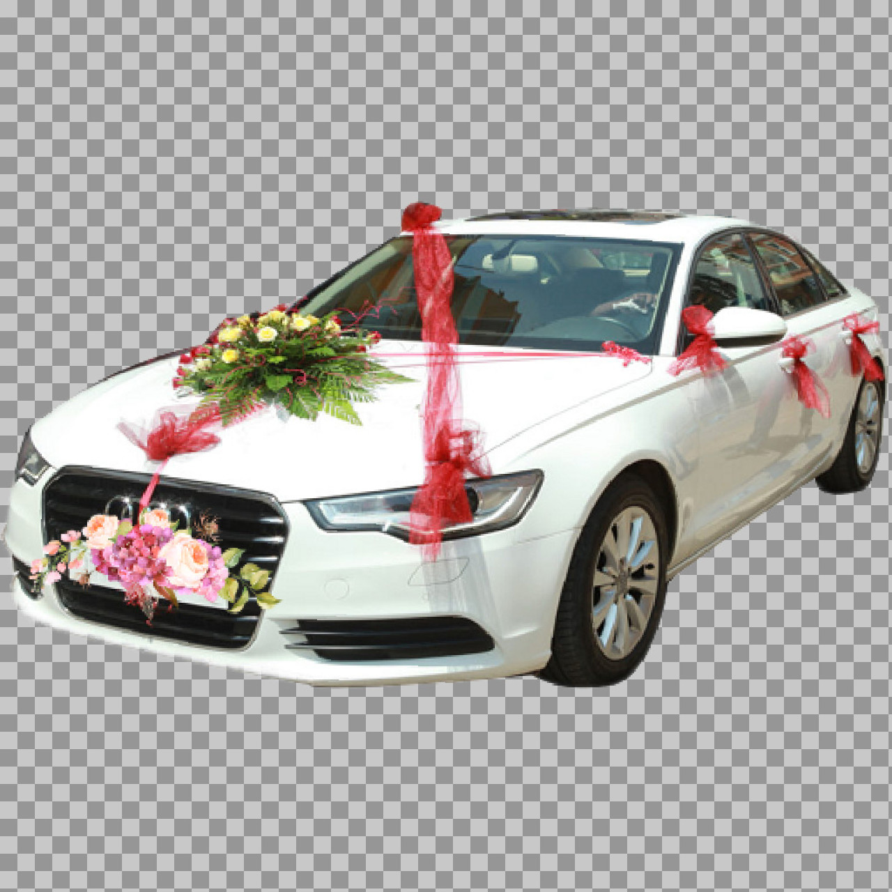 Wedding Car PNG | Isolated Decorated Luxury Sedan