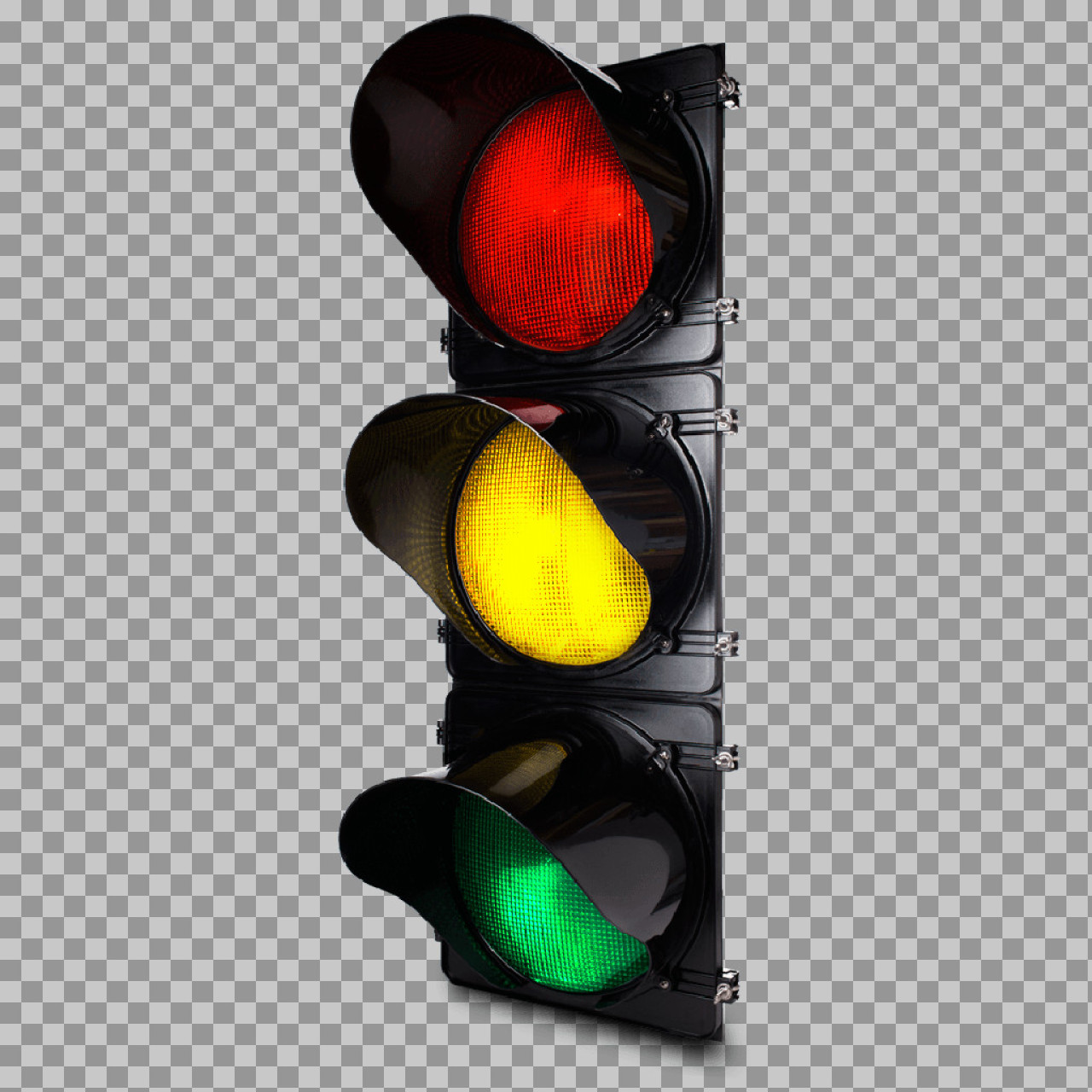 All Lights On Traffic Light PNG | Isolated Conflicting Signal...